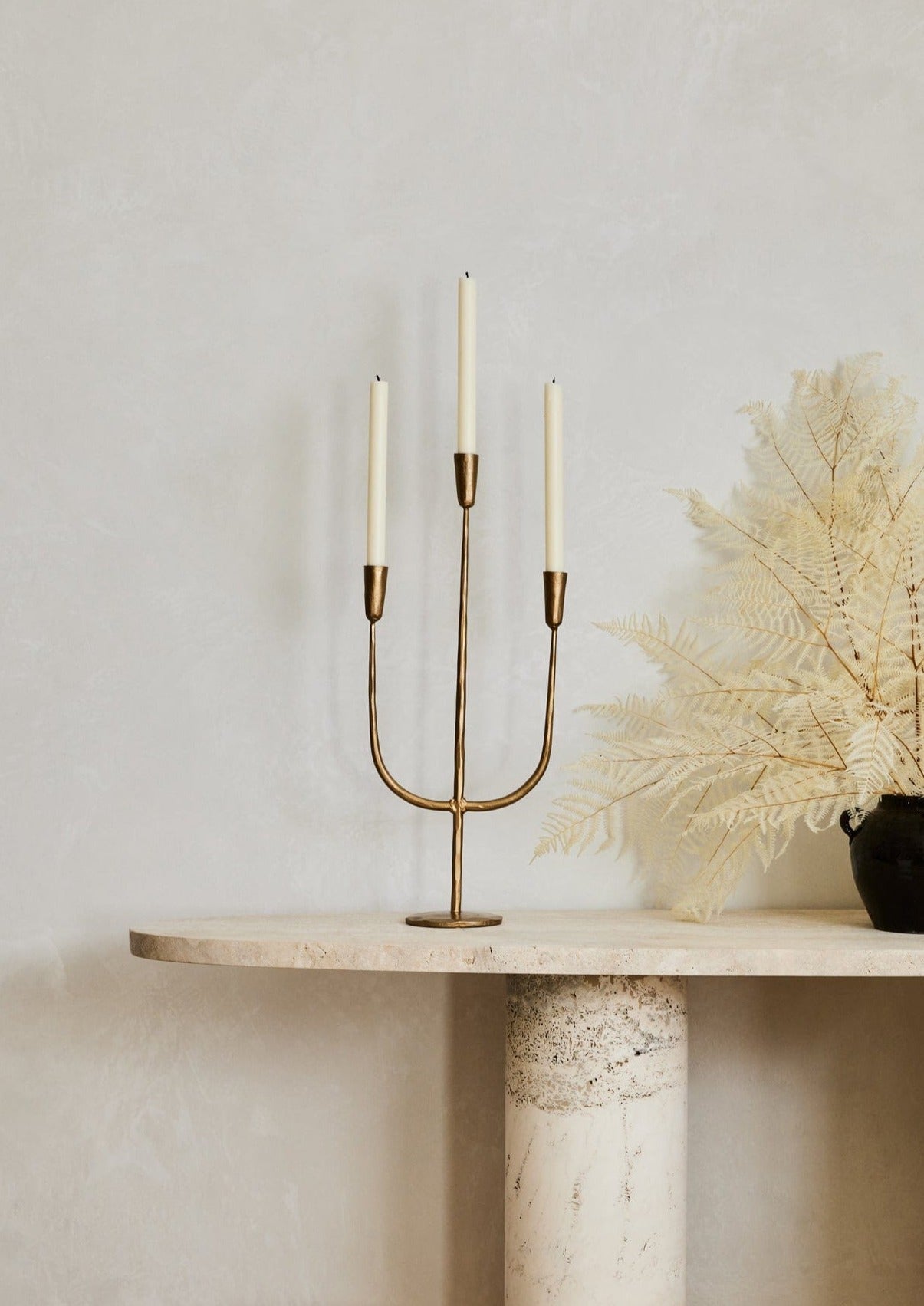 Antique Gold Candelabra Candle Holder for Tabletop Styling