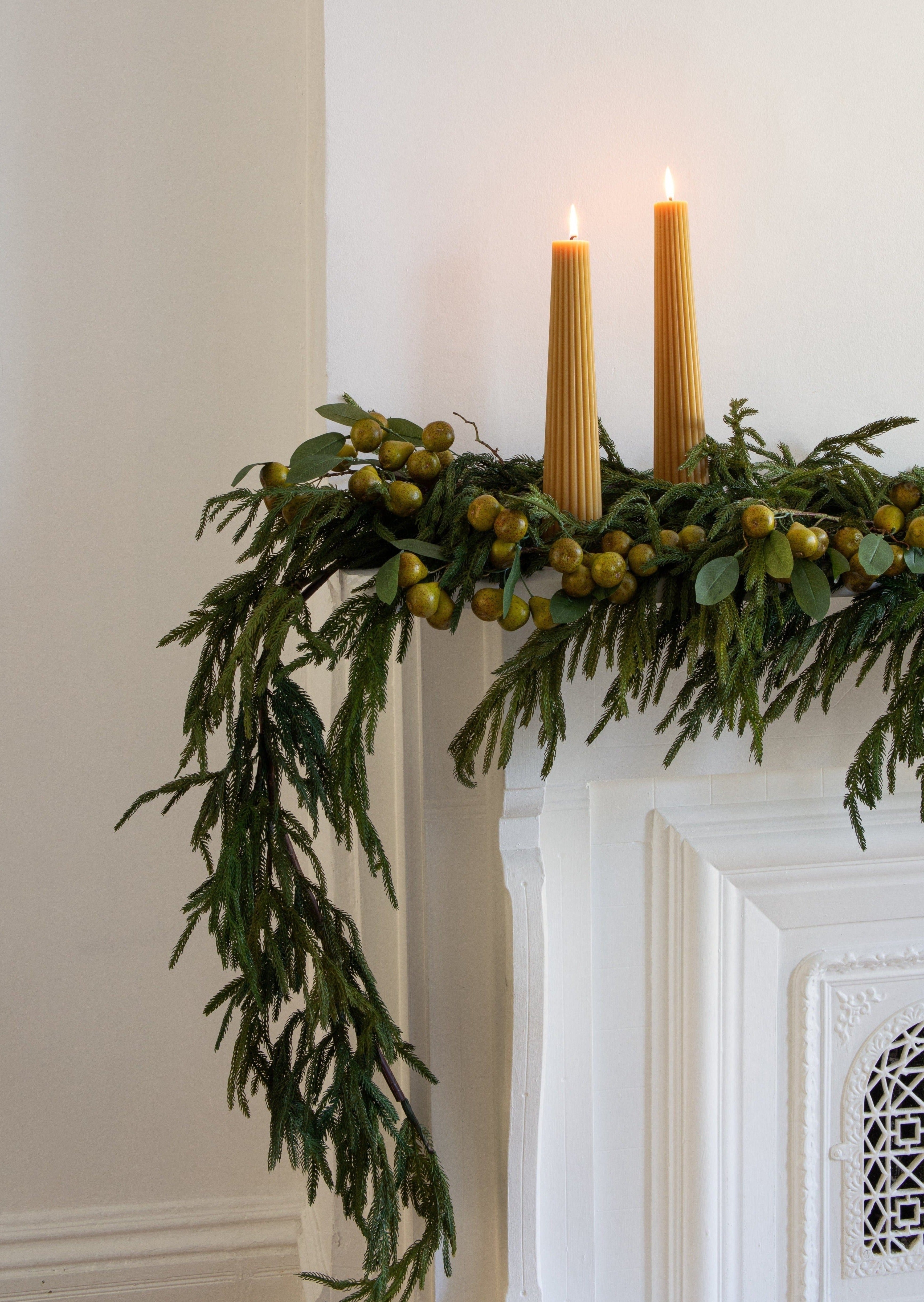 Real Touch Pine Garland for Mantels and Seasonal Decor