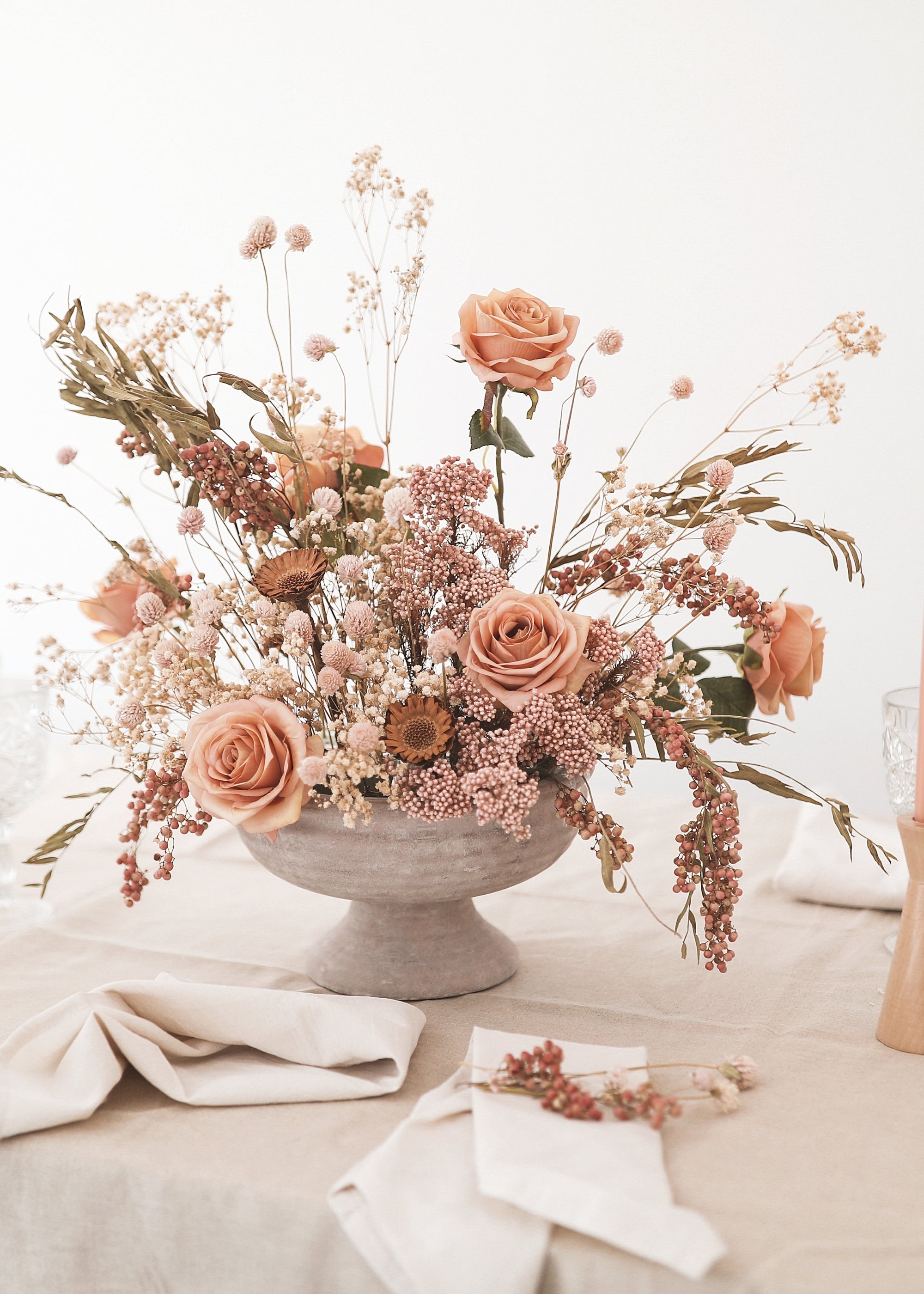 Air-dried Globe Amaranth Pink for Home Styling