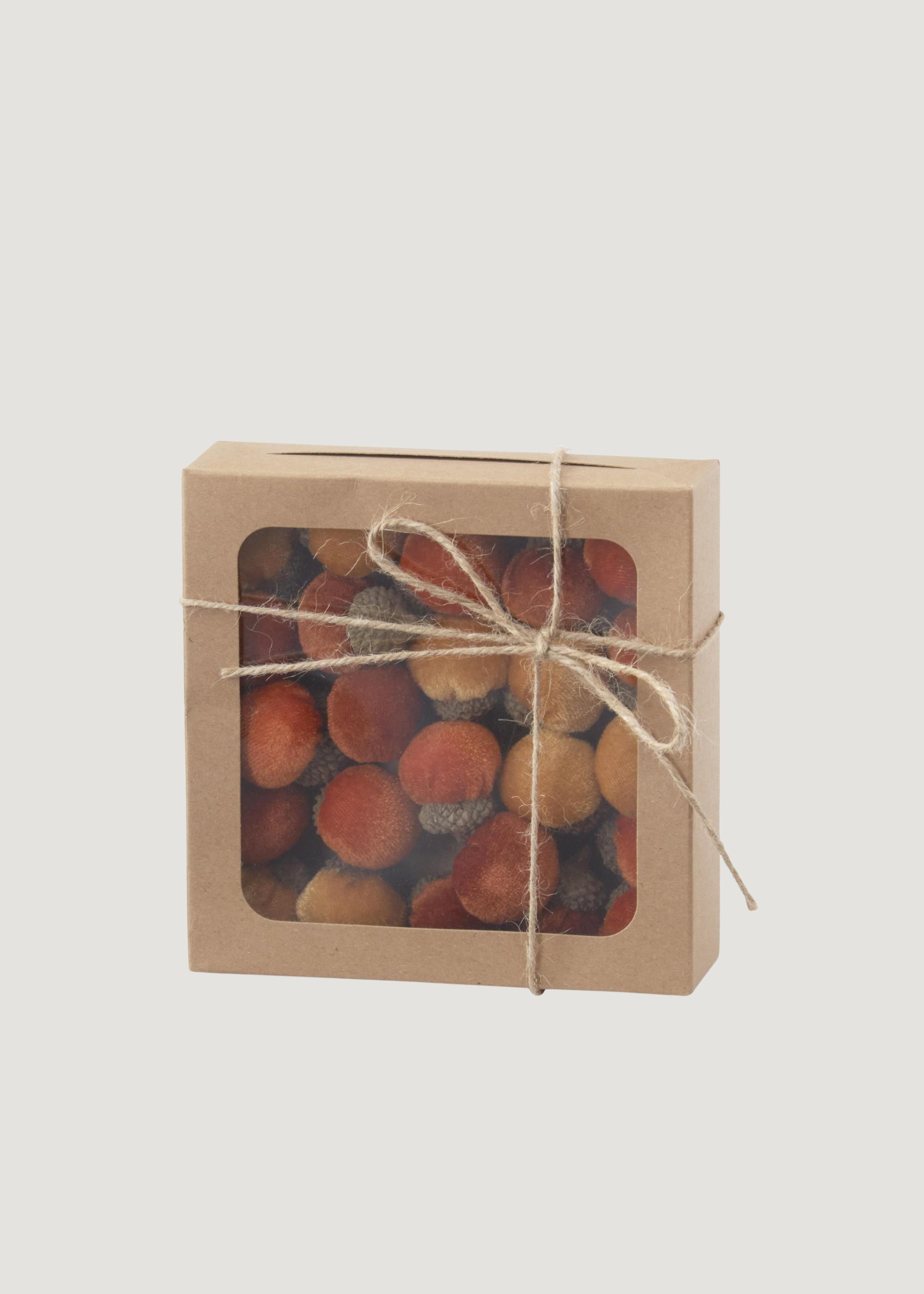 Set 24 Plush Velvet Fall Acorn Decorations for Home Styling