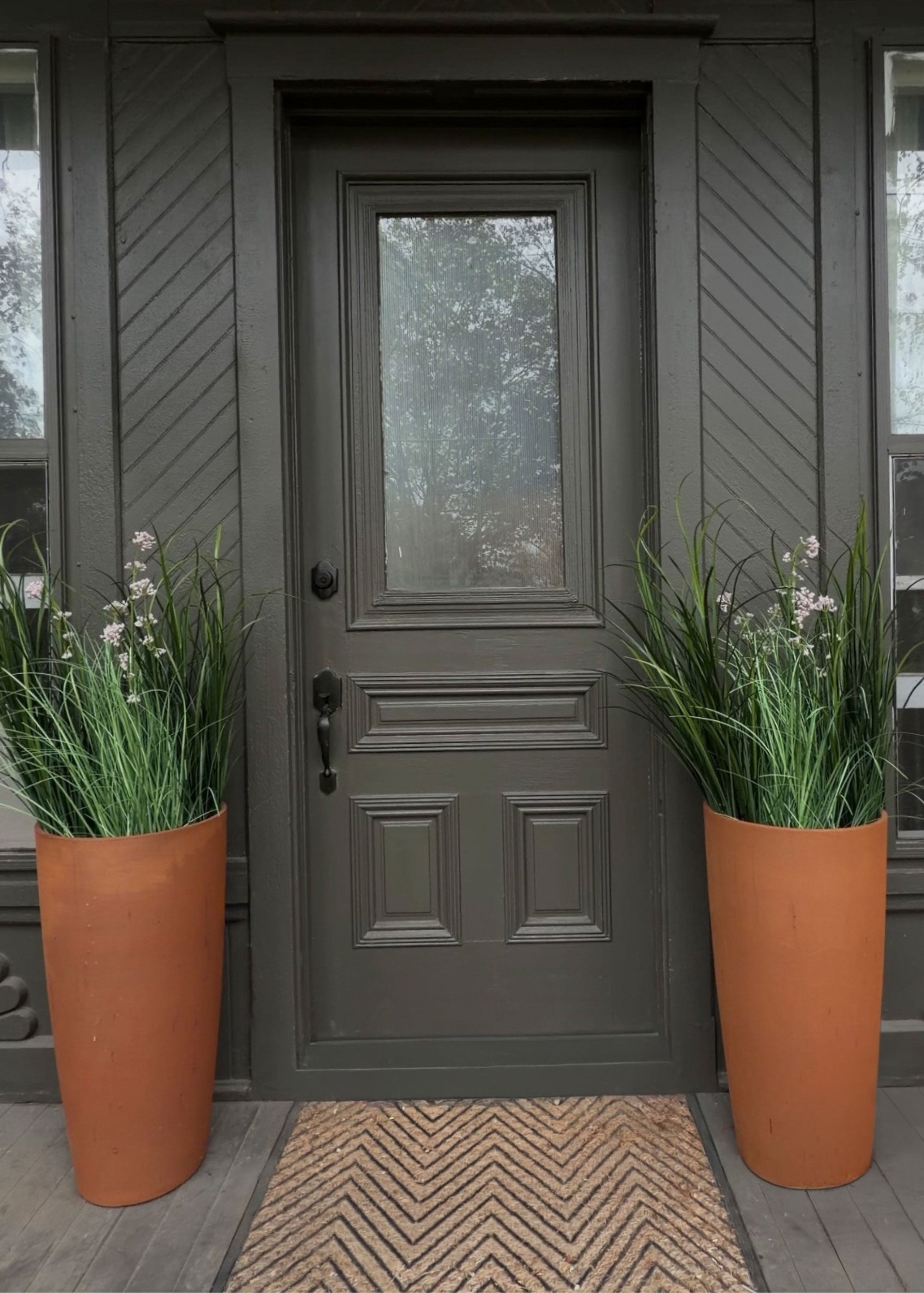 Mauve Faux Grass Arrangement for Home Decor