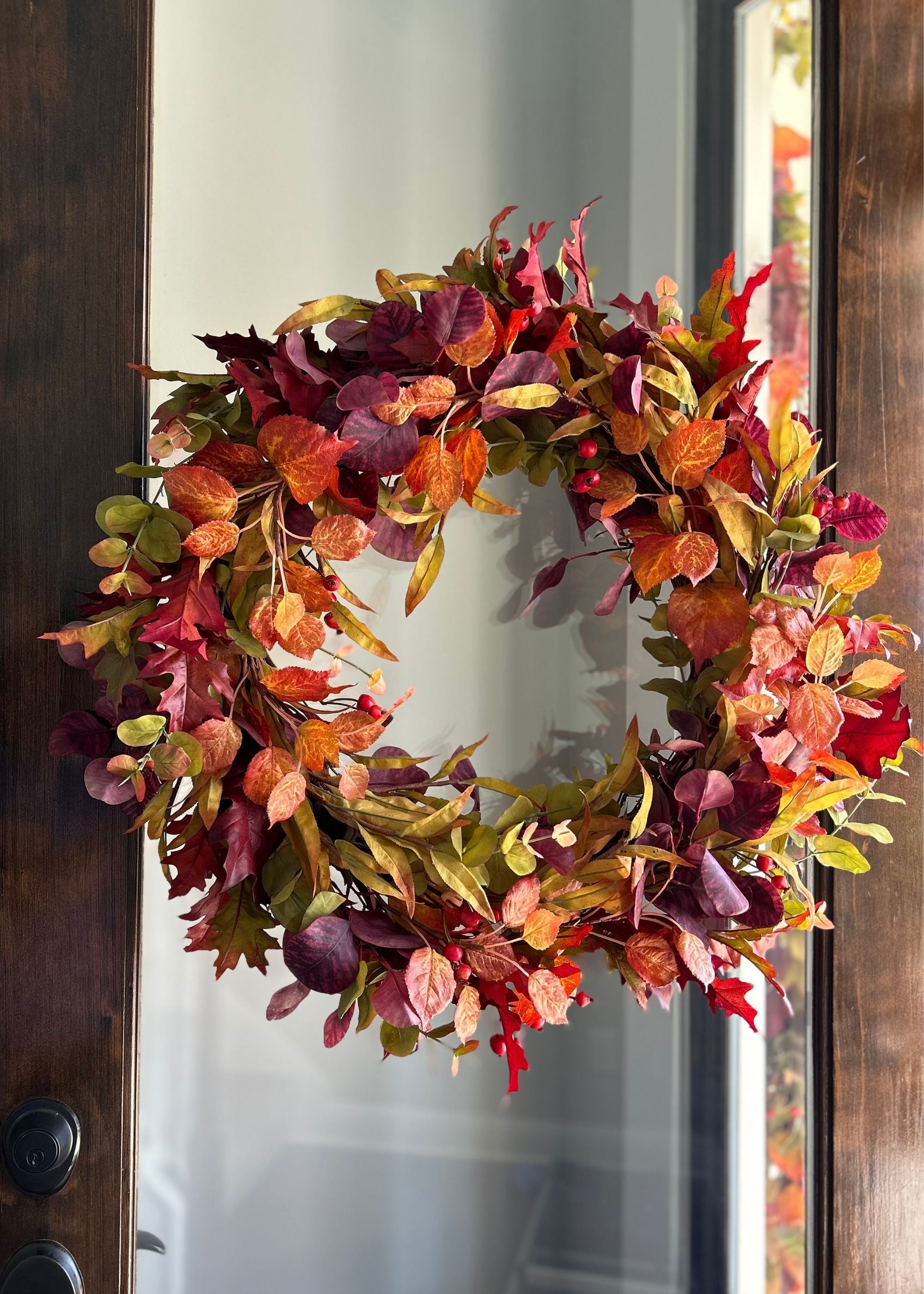 Faux Eucalyptus Wreath for Door and Wall Decor