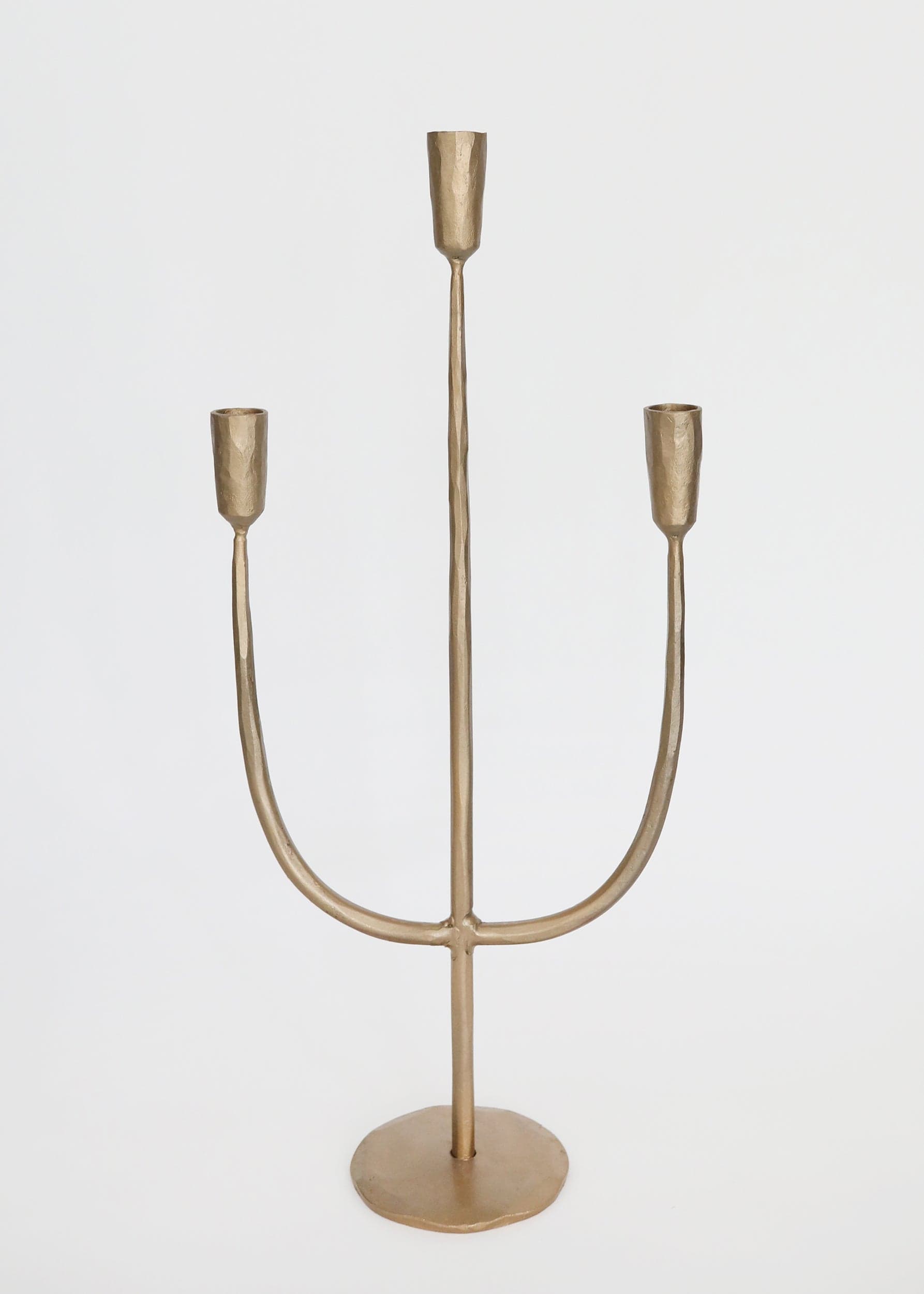 Antique Gold Candelabra Candle Holder for Tabletop Styling