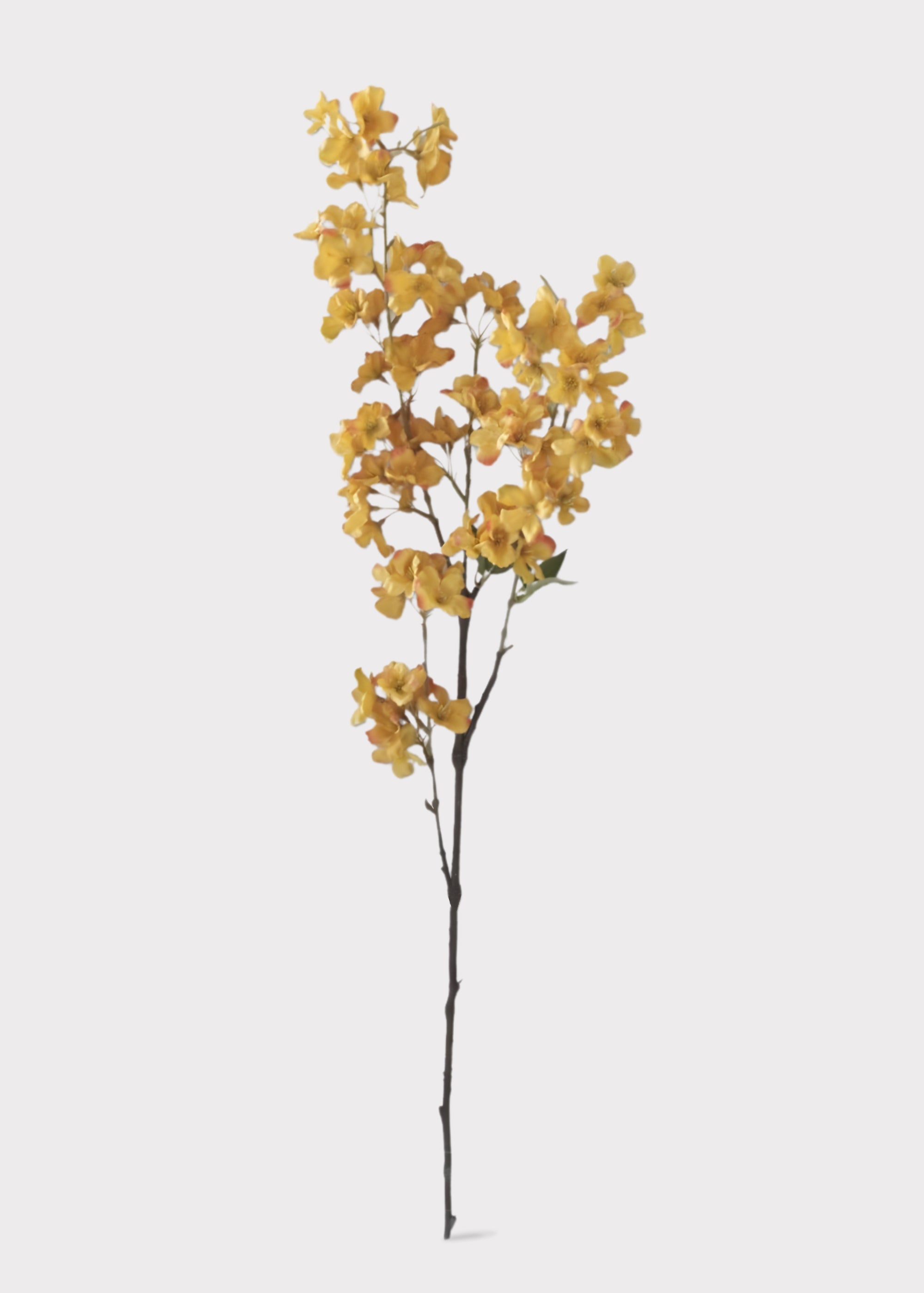 Golden Yellow Faux Cherry Blossom Branch for Seasonal Vase Styling