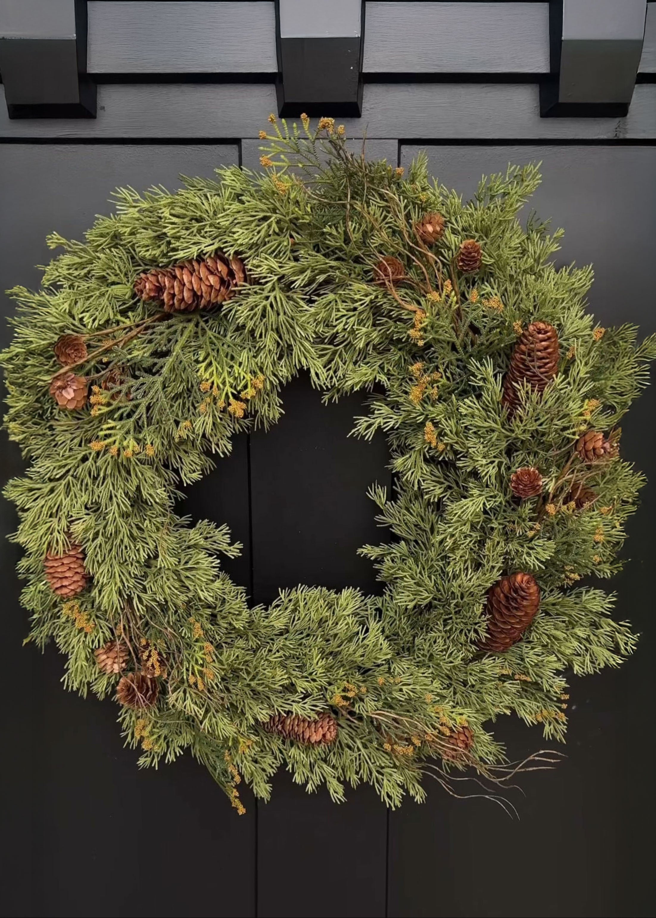 Faux Pine Wreath for Door and Wall Decor