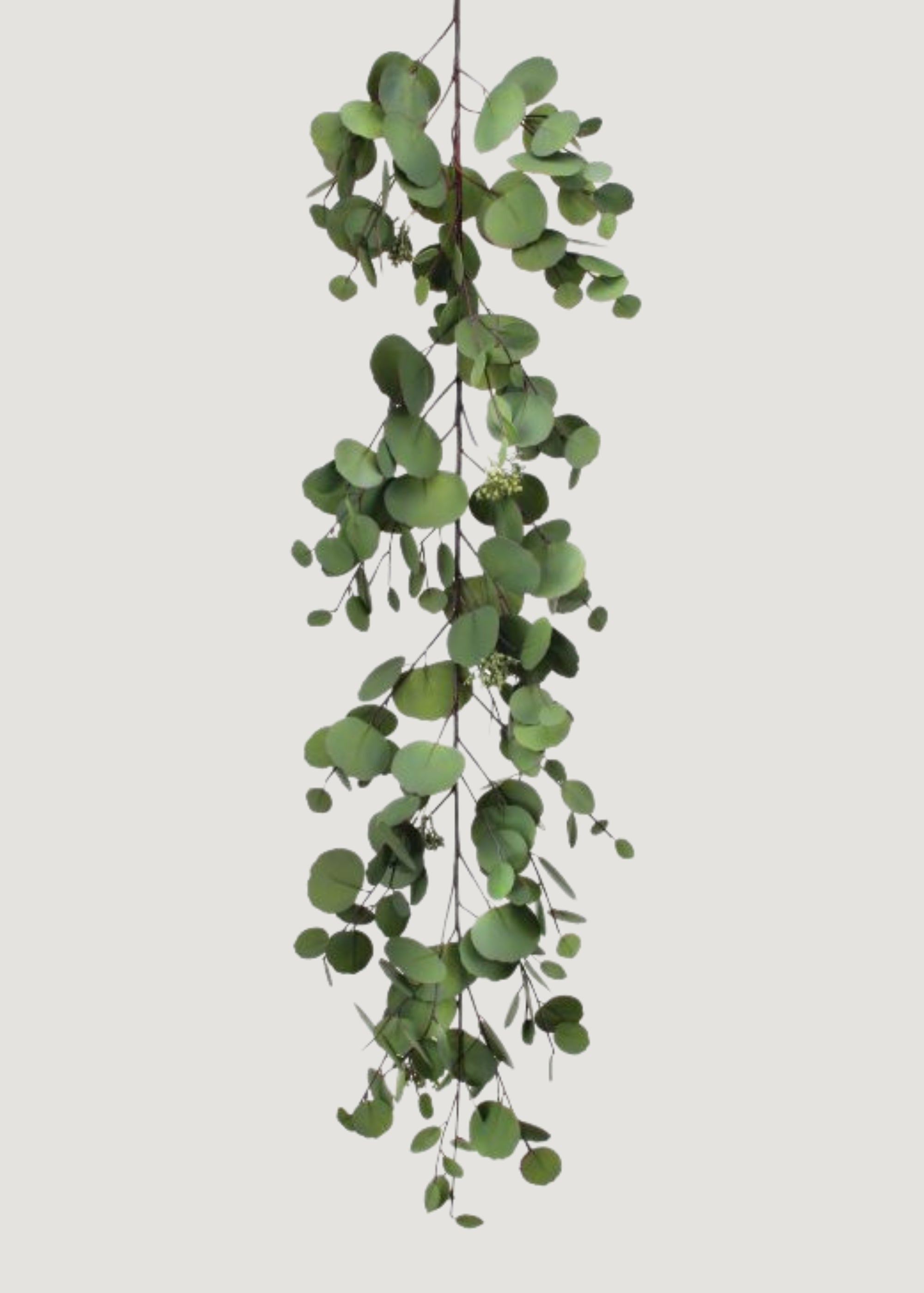 Silver Faux Eucalyptus Garland for Mantels and Seasonal Decor