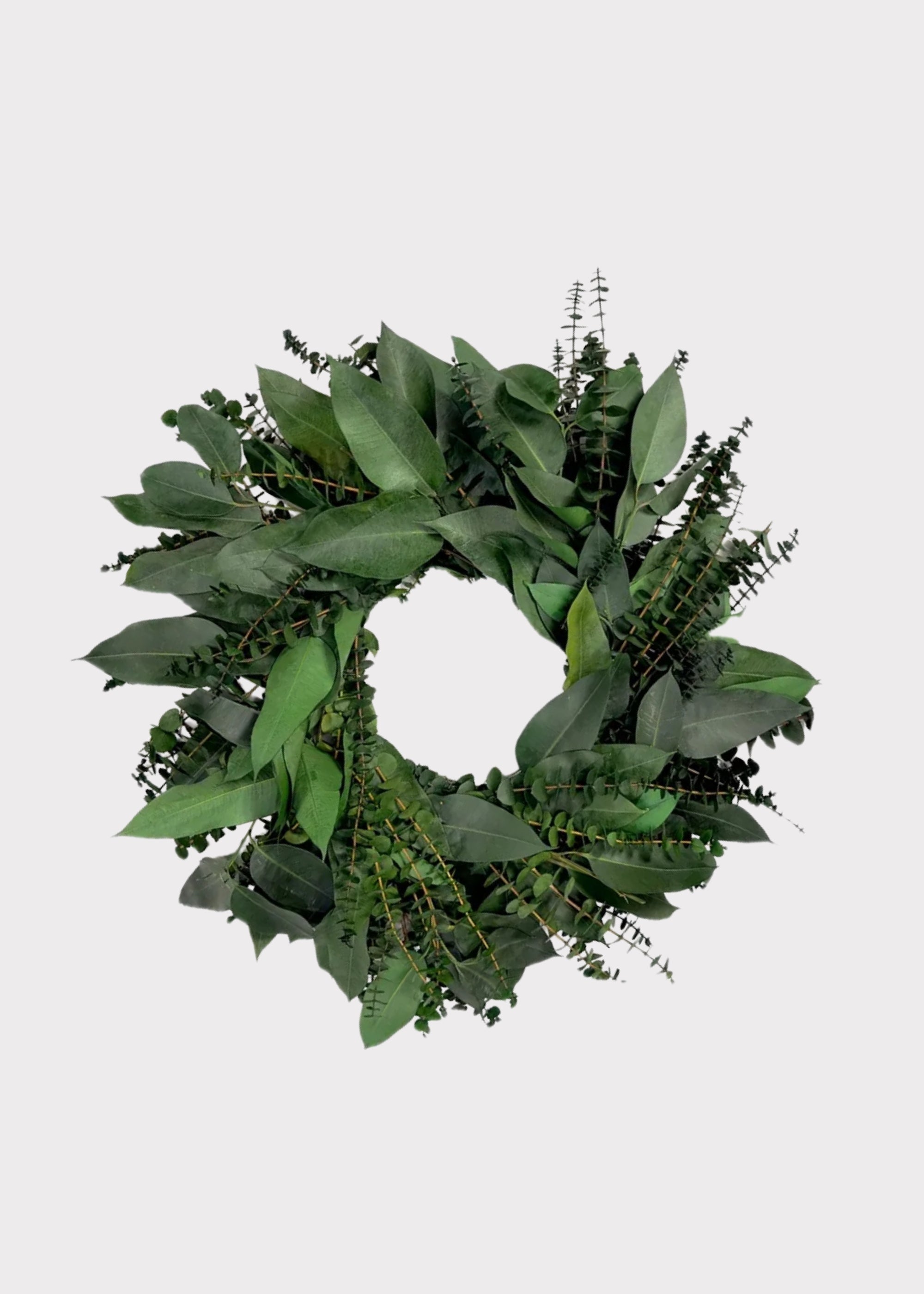 Green Faux Eucalyptus Wreath for Door and Wall Decor