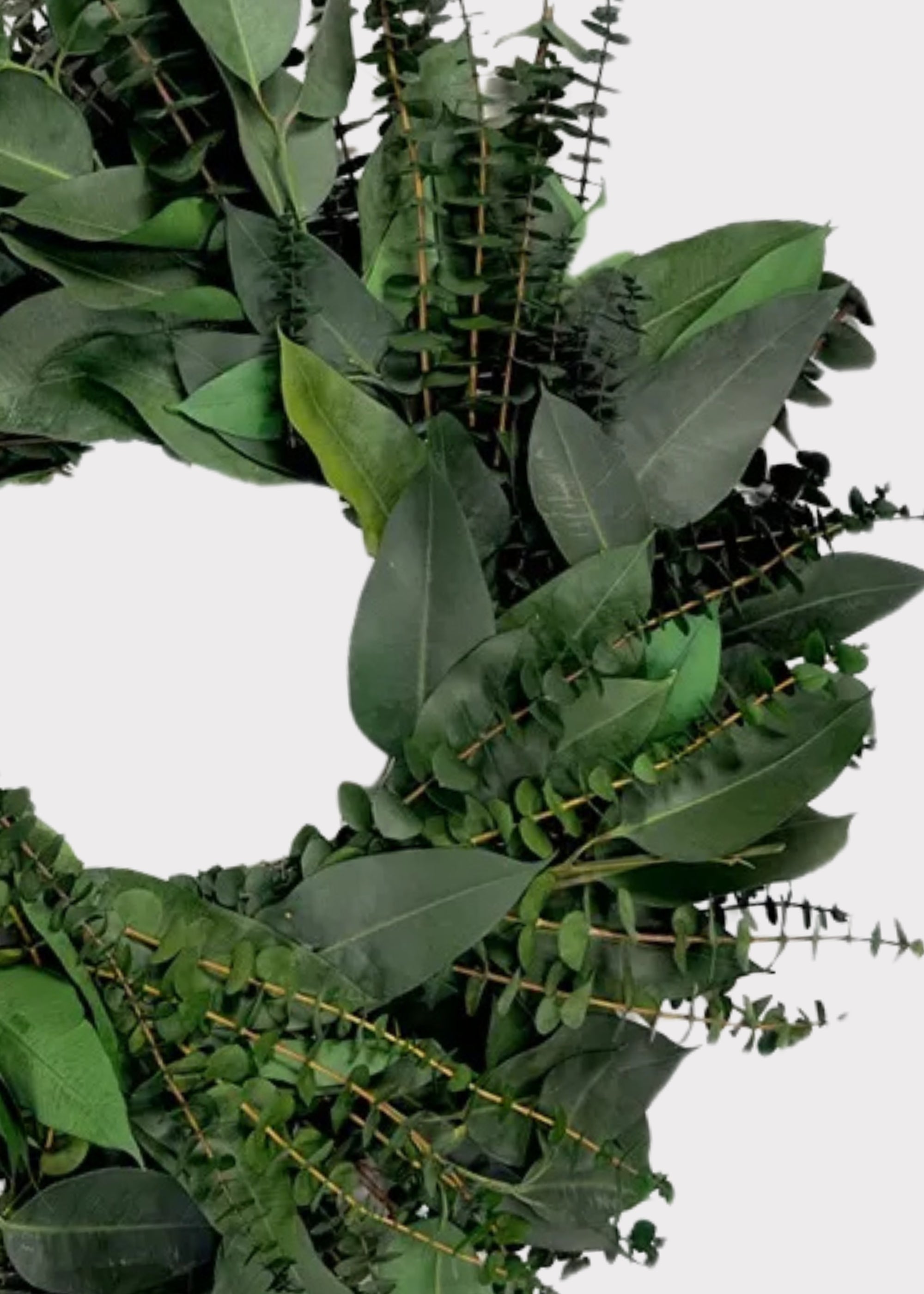 Green Faux Eucalyptus Wreath for Door and Wall Decor