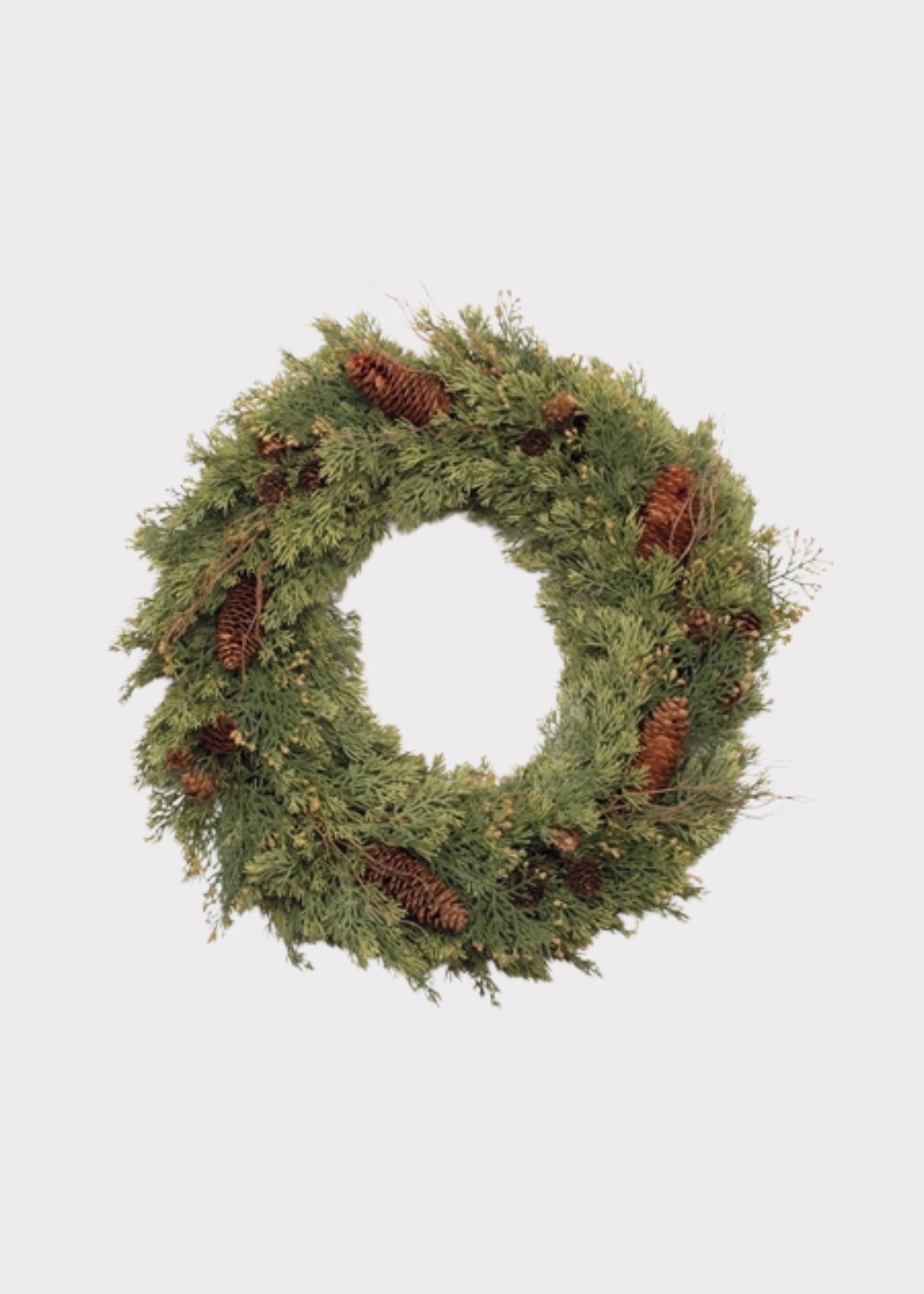 Faux Pine Wreath for Door and Wall Decor