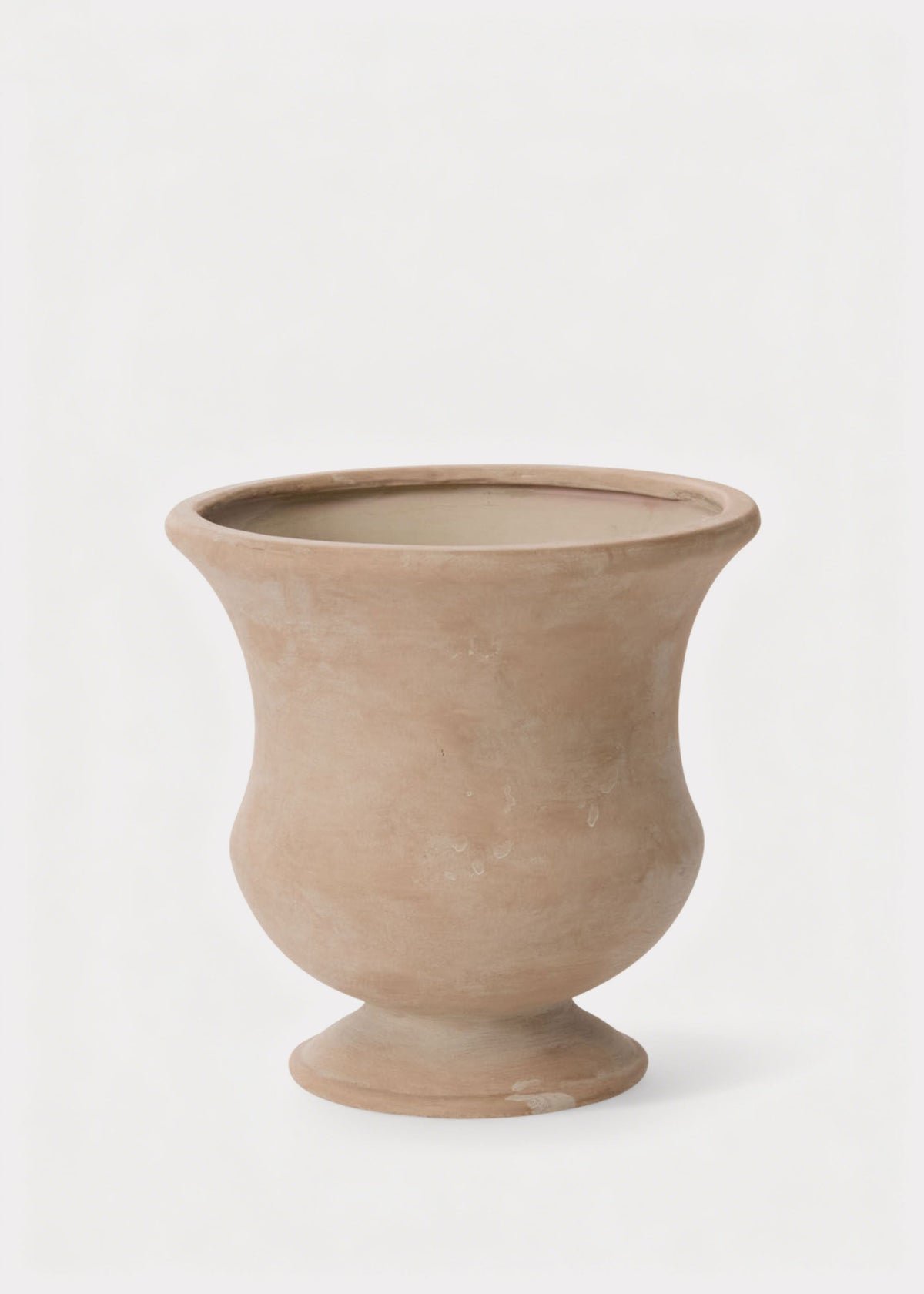 Faux Wallace Urn Ceramic Whitewashed Mauve Tan Plant for Planters and Shelves