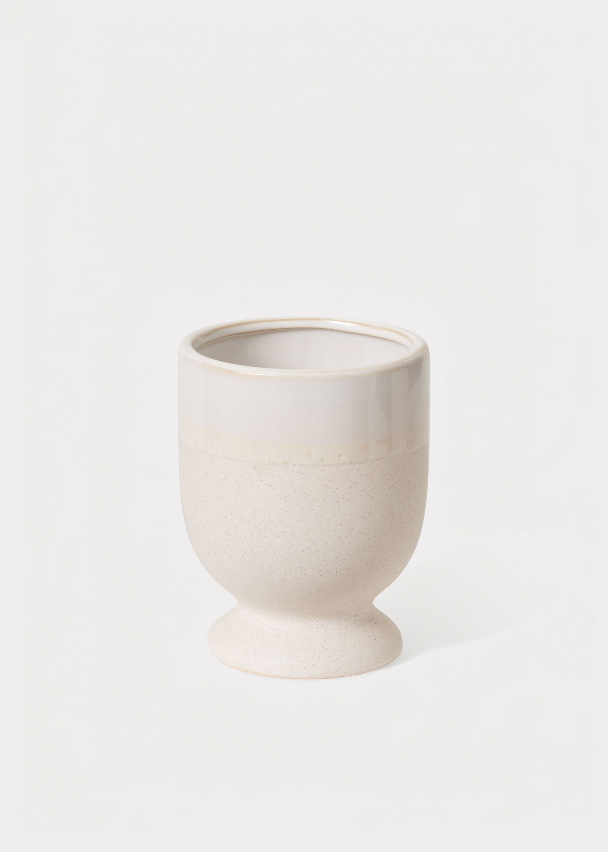 Footed Ceramic Laney Speckled White Vase for Floral Styling