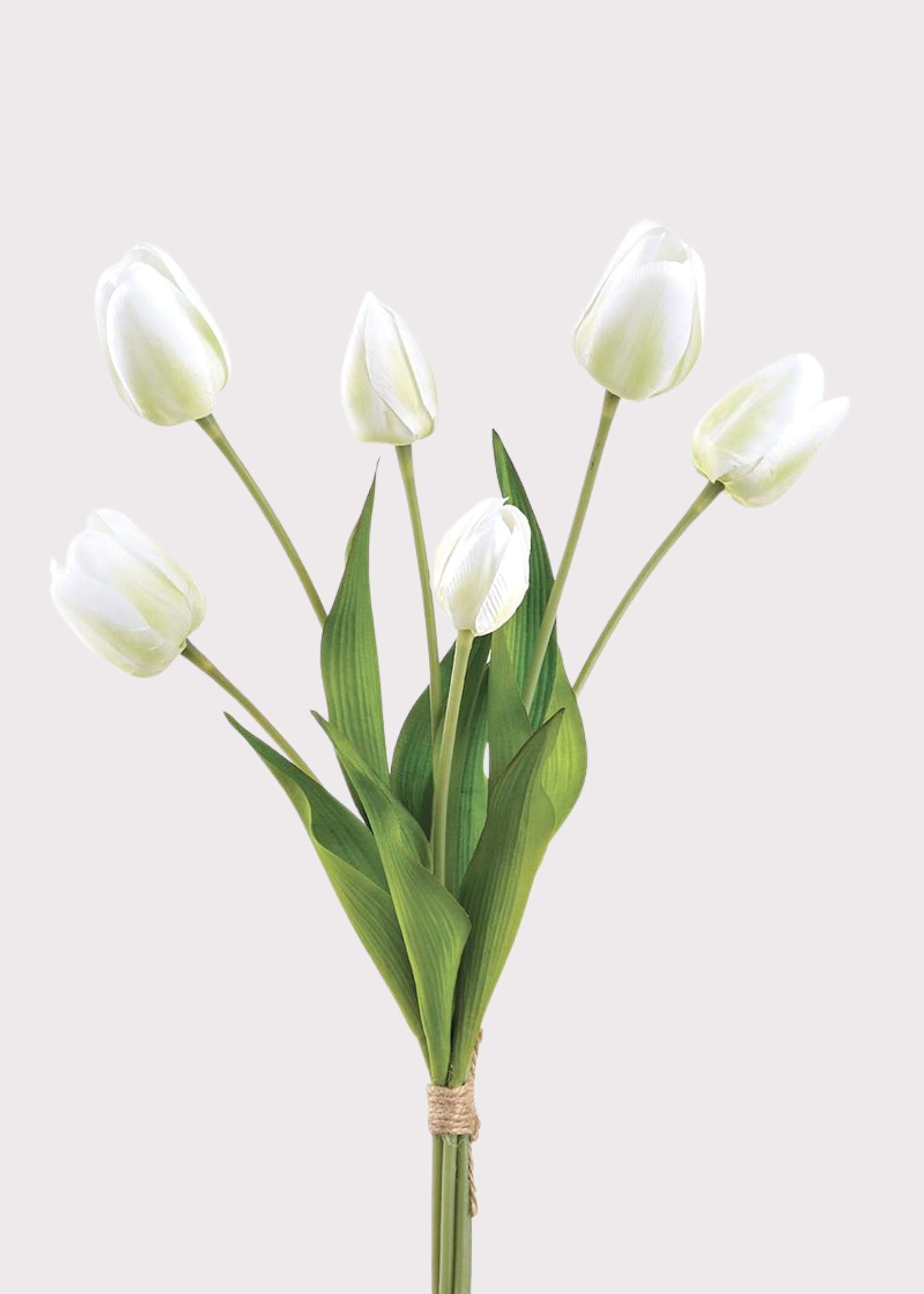 White Faux Tulip Bundle for Vase Styling