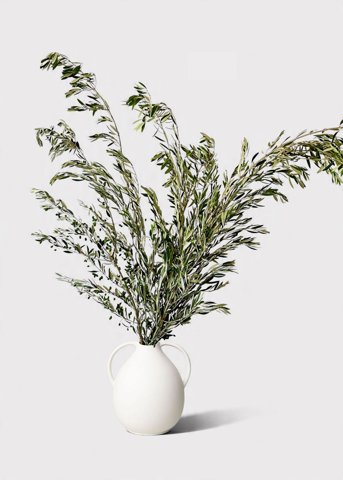 Green Faux Olive Branch for Vase Styling