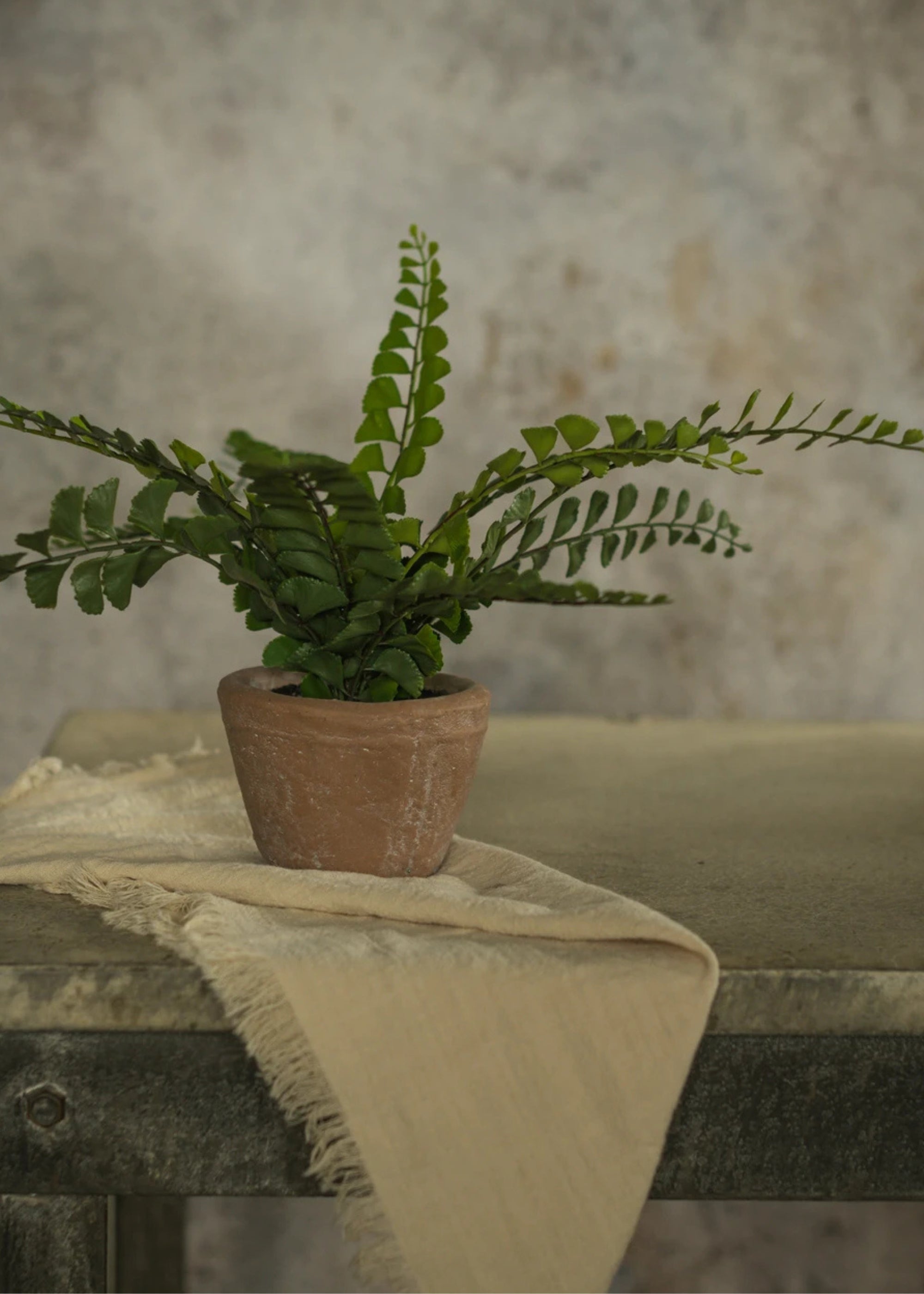Orange Faux Fern Arrangement for Home Decor