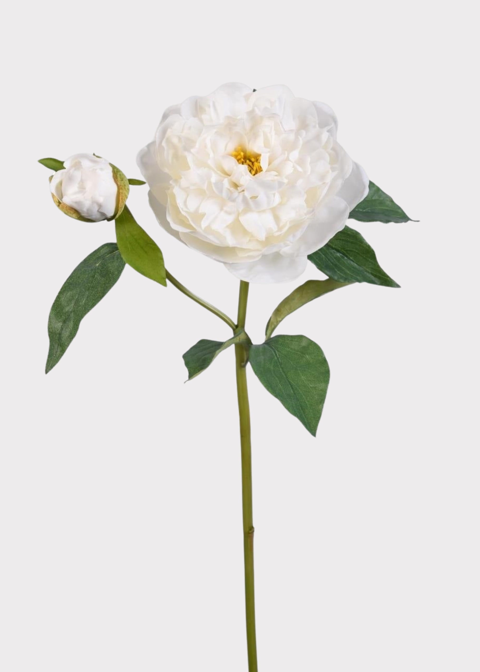 White Faux Peony Stem for Vase and Wedding Styling
