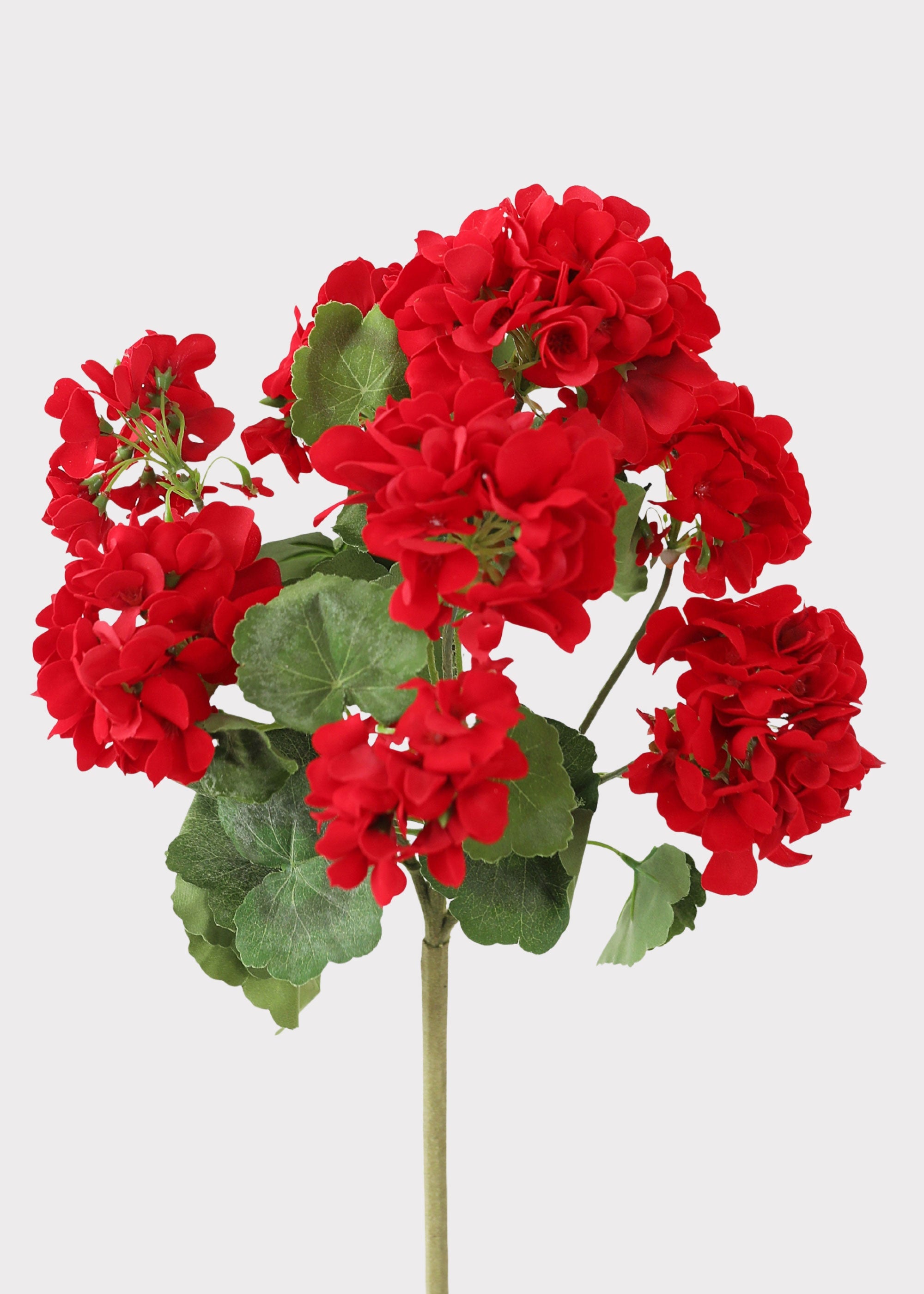 Faux Outdoor | Water Resistant Outdoor Red Geranium Bush for Vase Styling