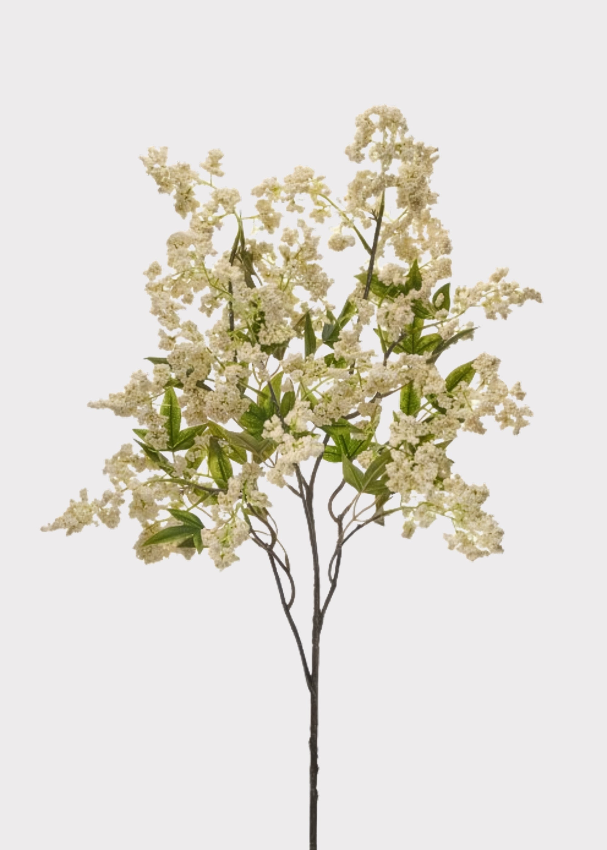 Faux Cream Wild Plum Berry Branch for Seasonal Vase Styling