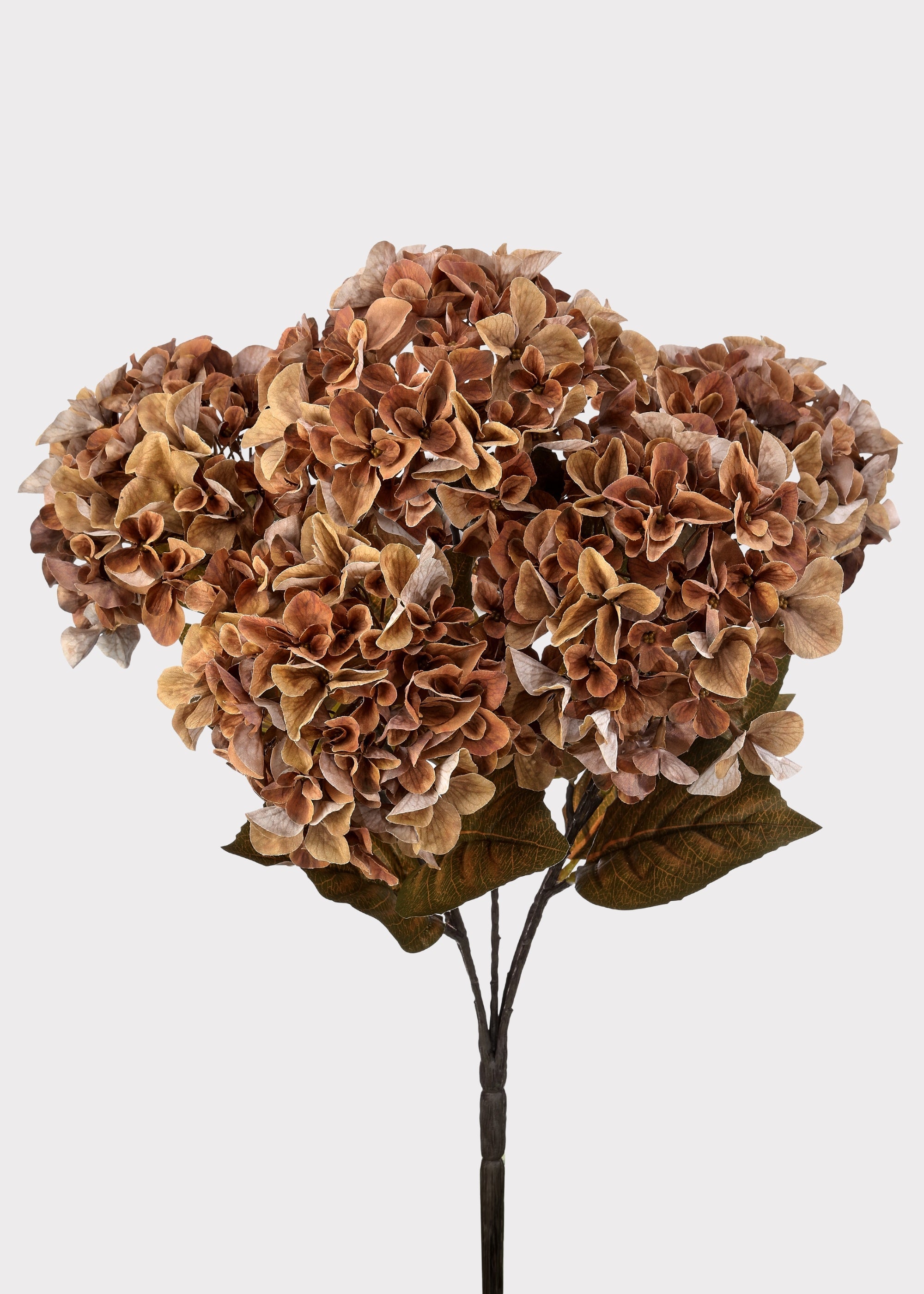 Brown Faux Hydrangea Bush for Vase and Wedding Styling