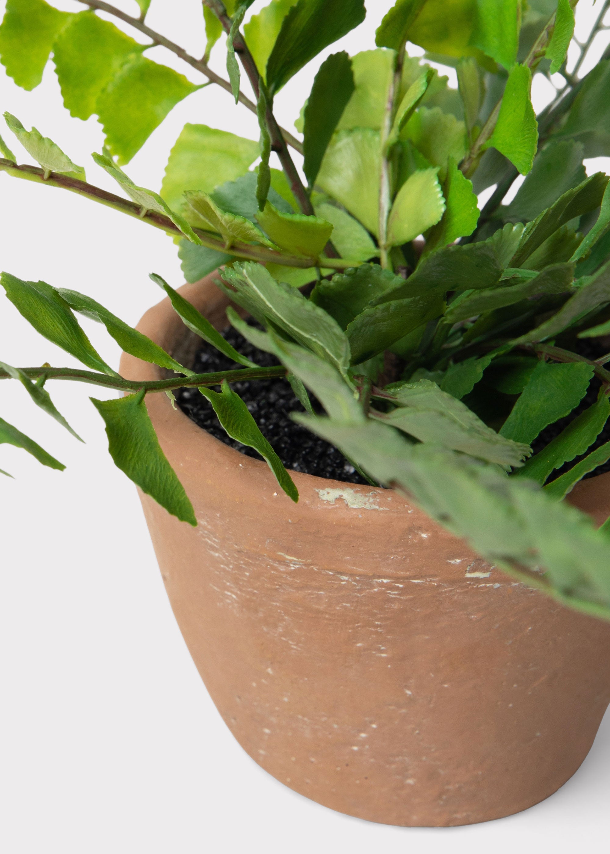 Orange Faux Fern Arrangement for Home Decor