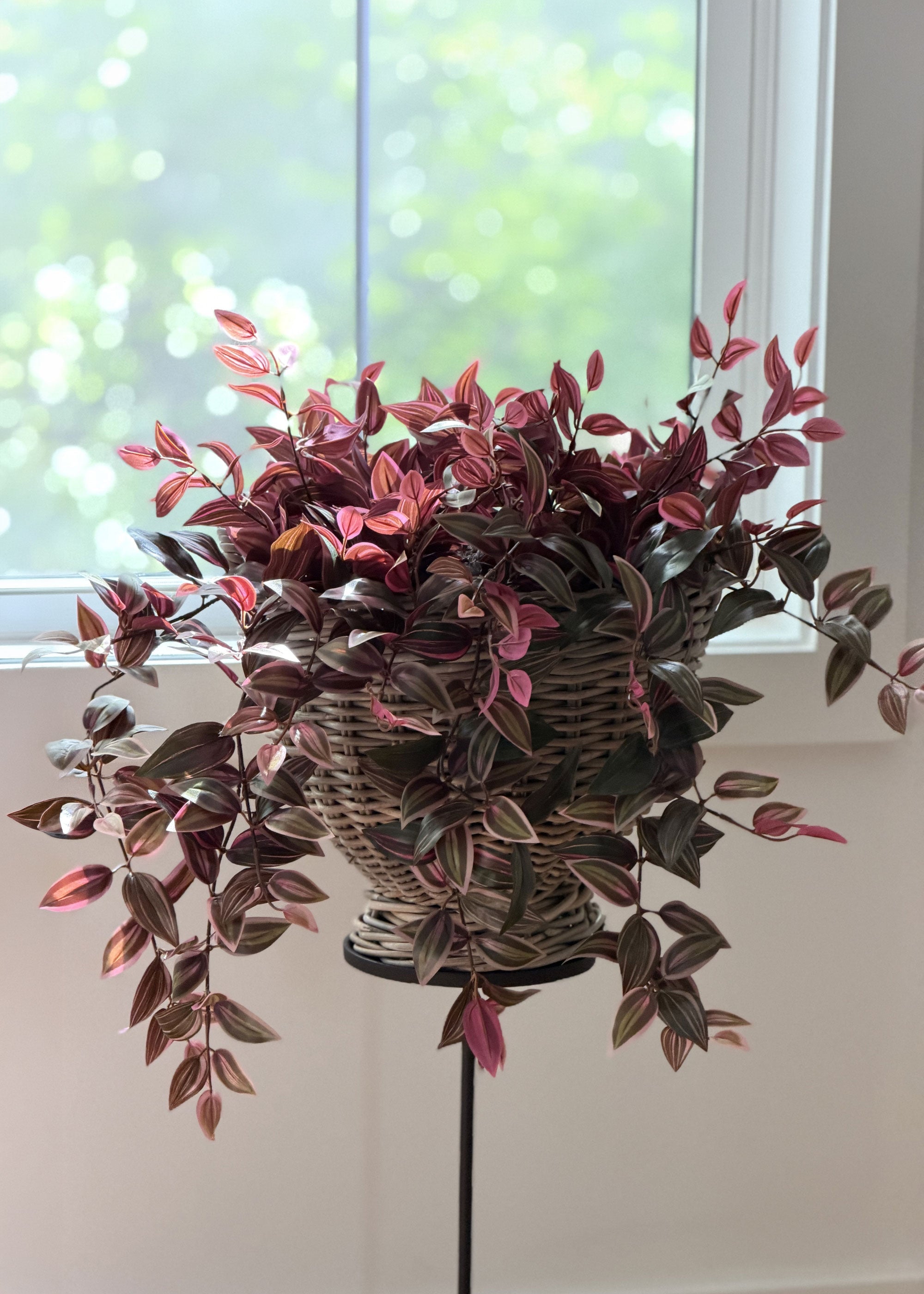 Burgundy Faux Houseplant Bush for Vase Styling
