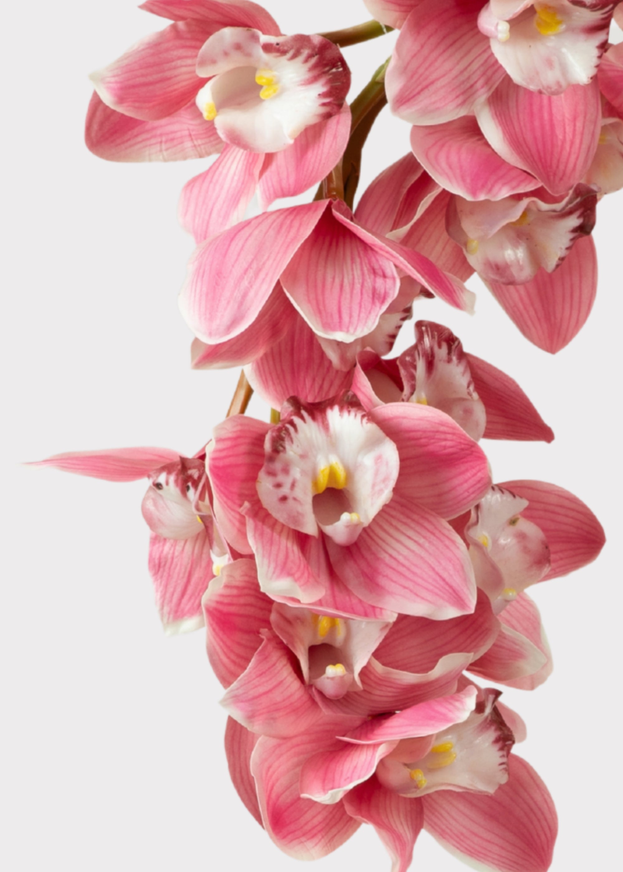 Pink Faux Orchid Stem for Vase Styling