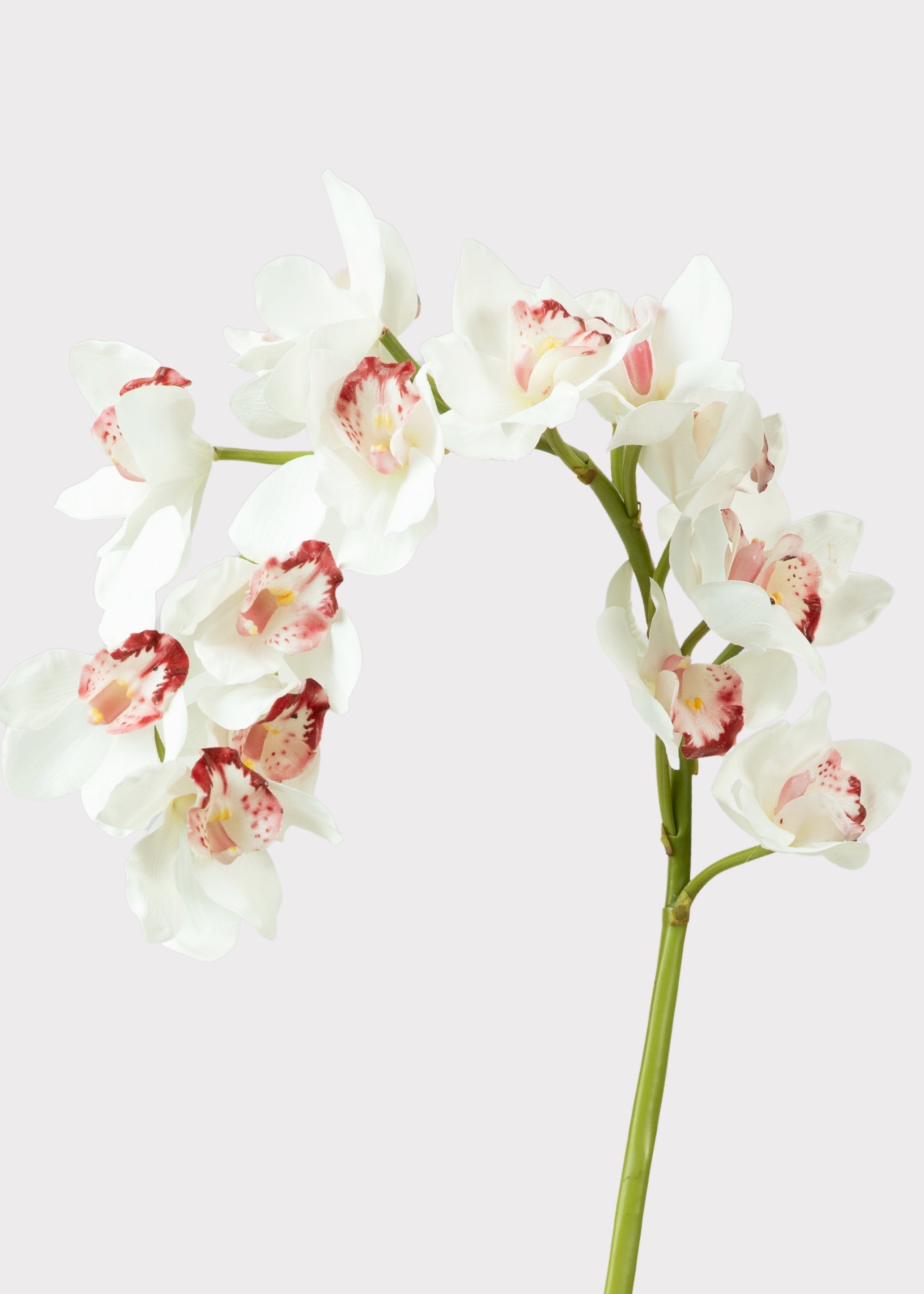 White Faux Orchid Stem for Vase Styling