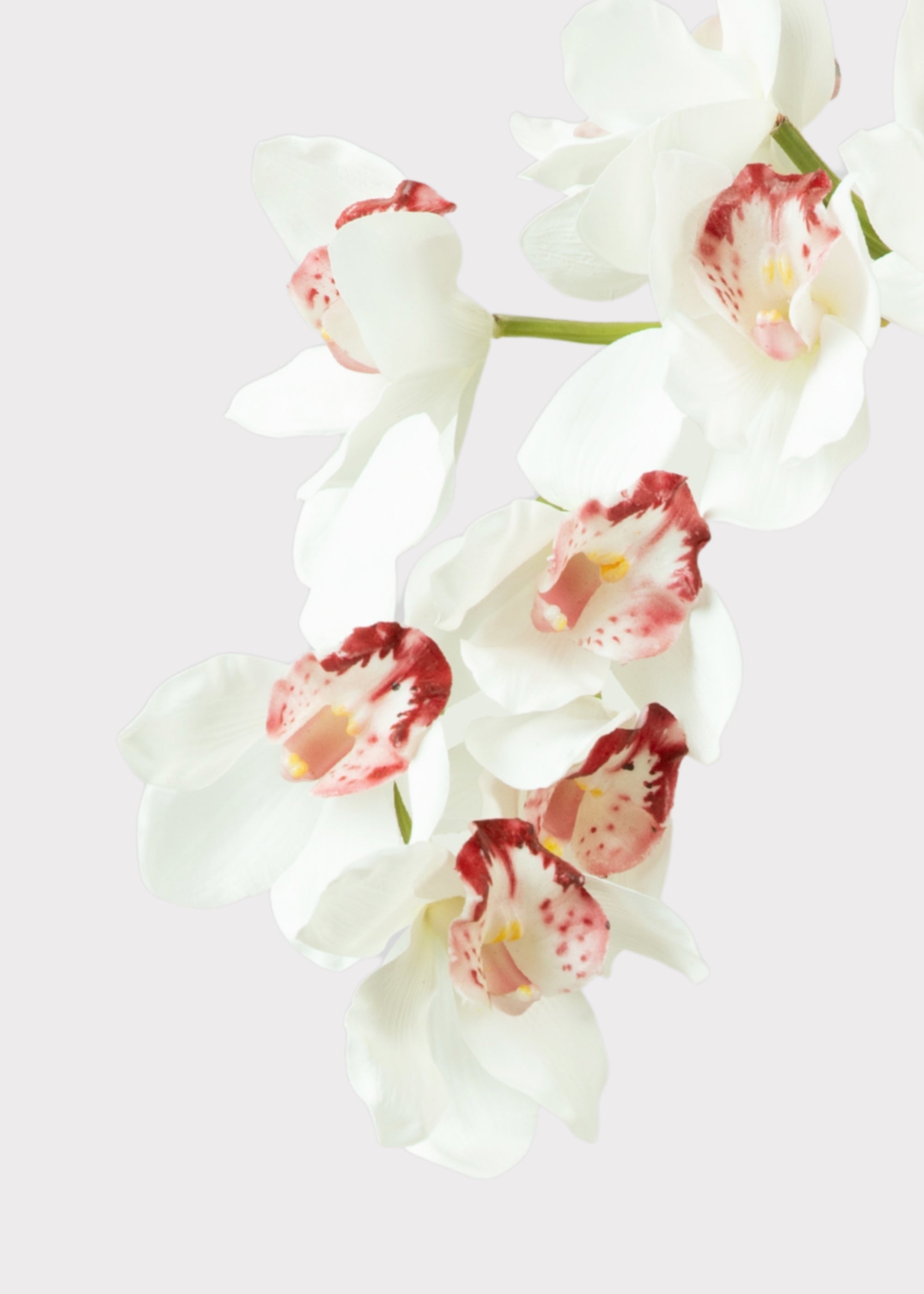 White Faux Orchid Stem for Vase Styling