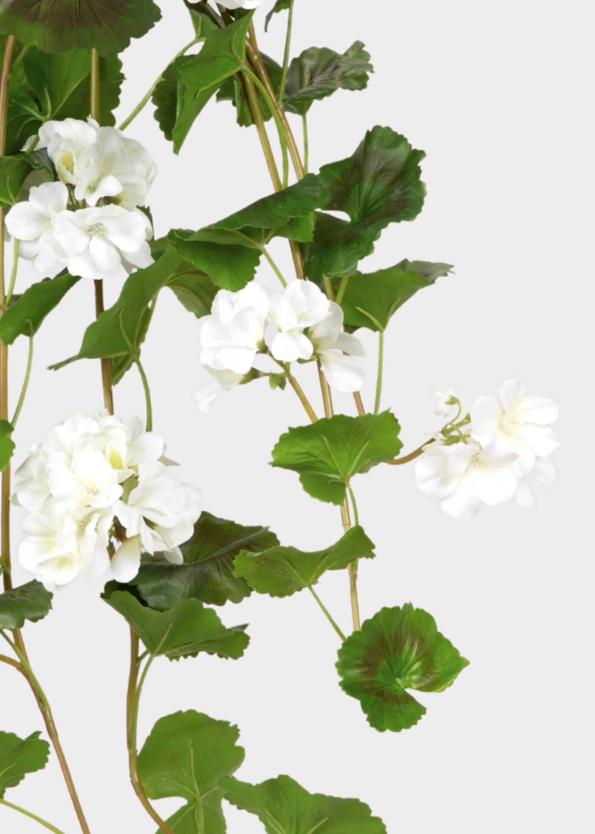 Faux Uv Treated Indoor/outdoor Geranium Hanging Bush for Vase Styling