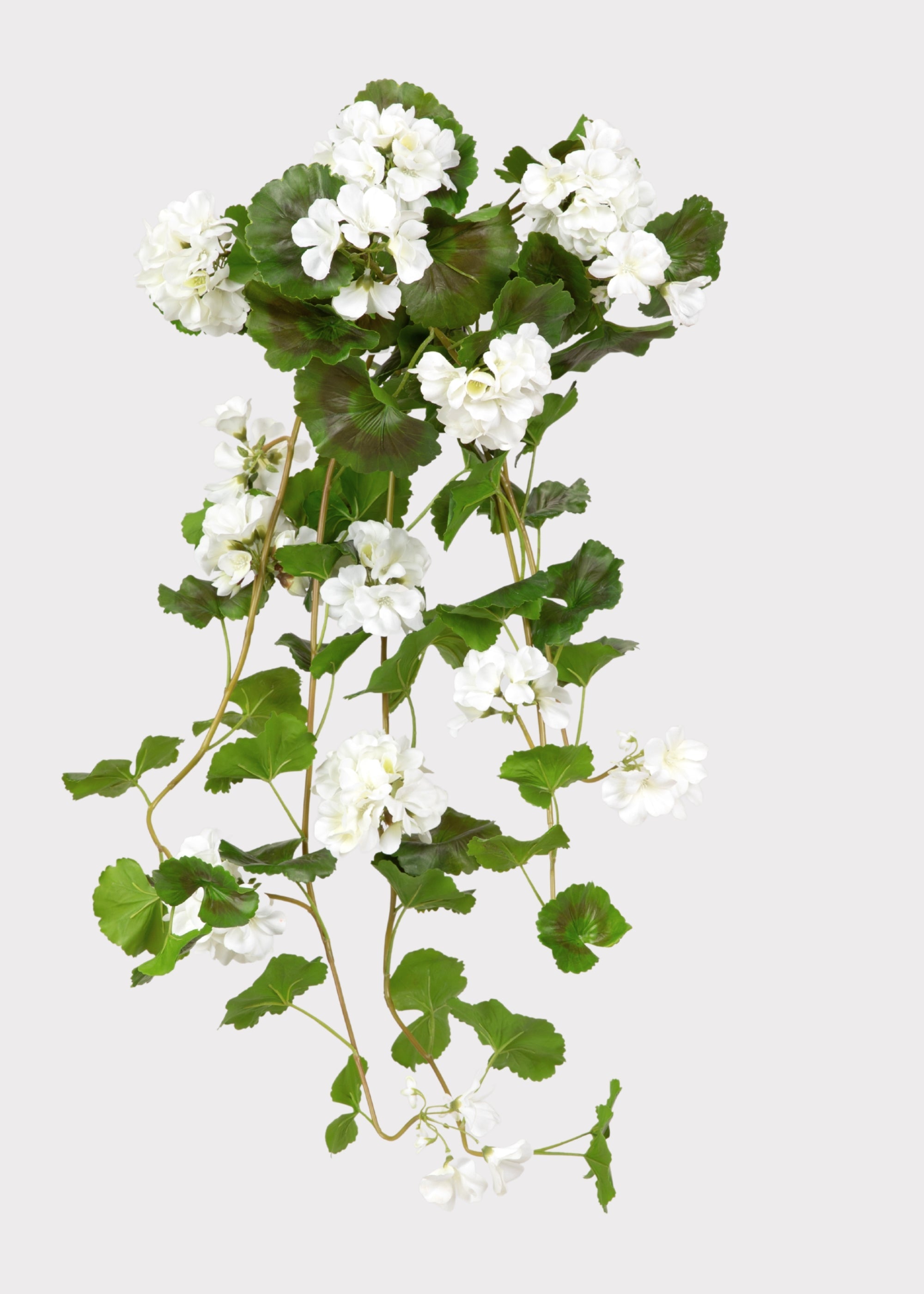 Faux Uv Treated Indoor/outdoor Geranium Hanging Bush for Vase Styling