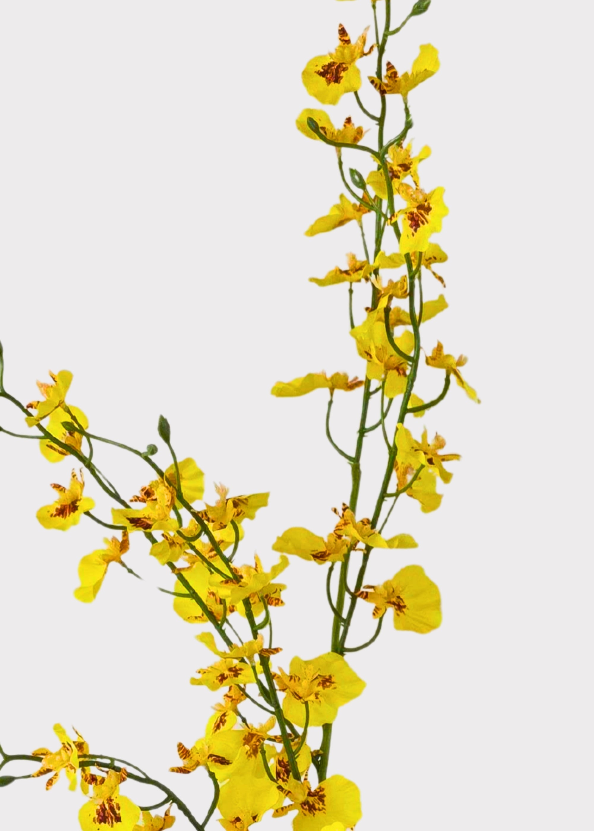Yellow Faux Orchid Arrangement for Home Decor
