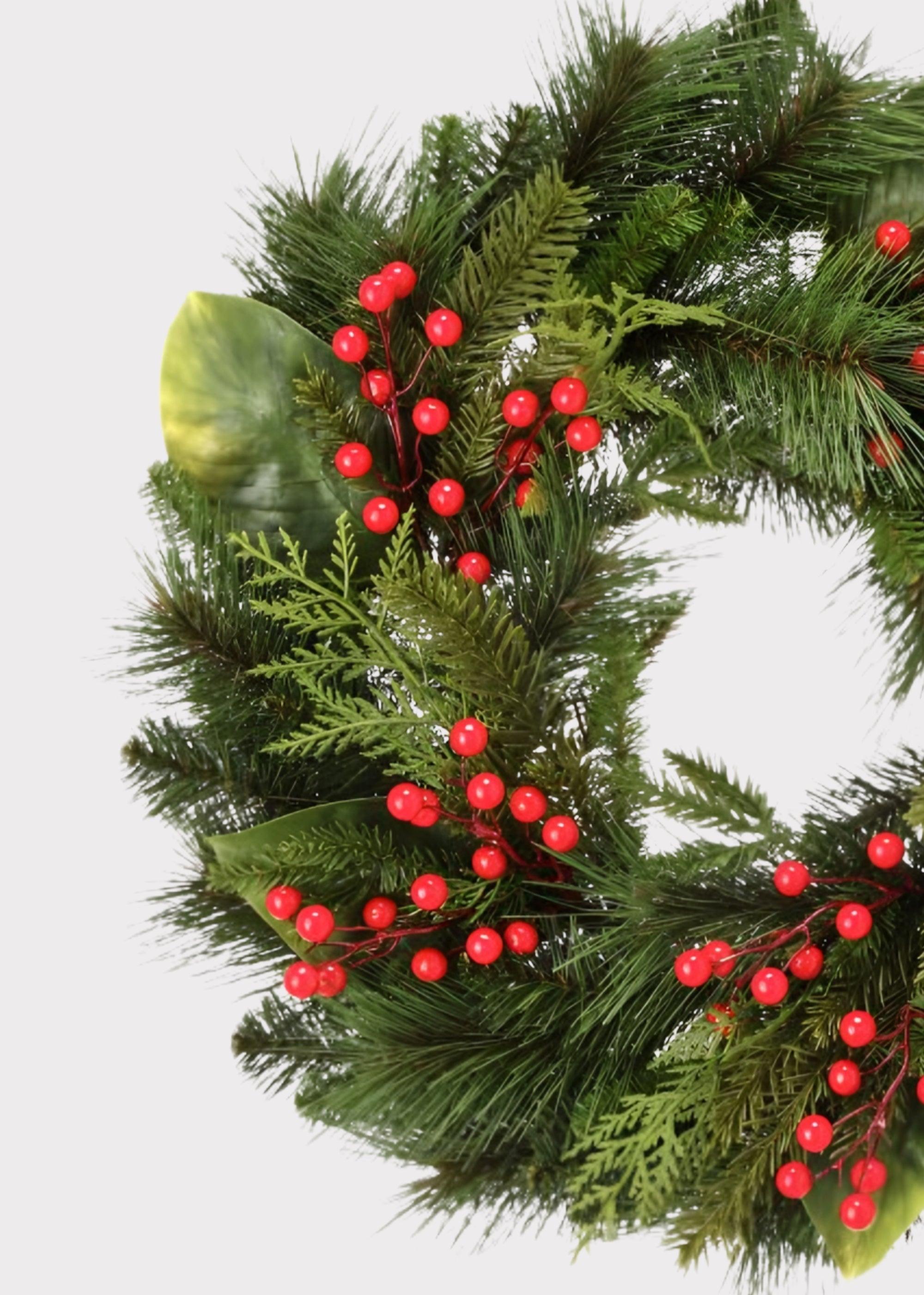 Faux Pine Wreath for Door and Wall Decor