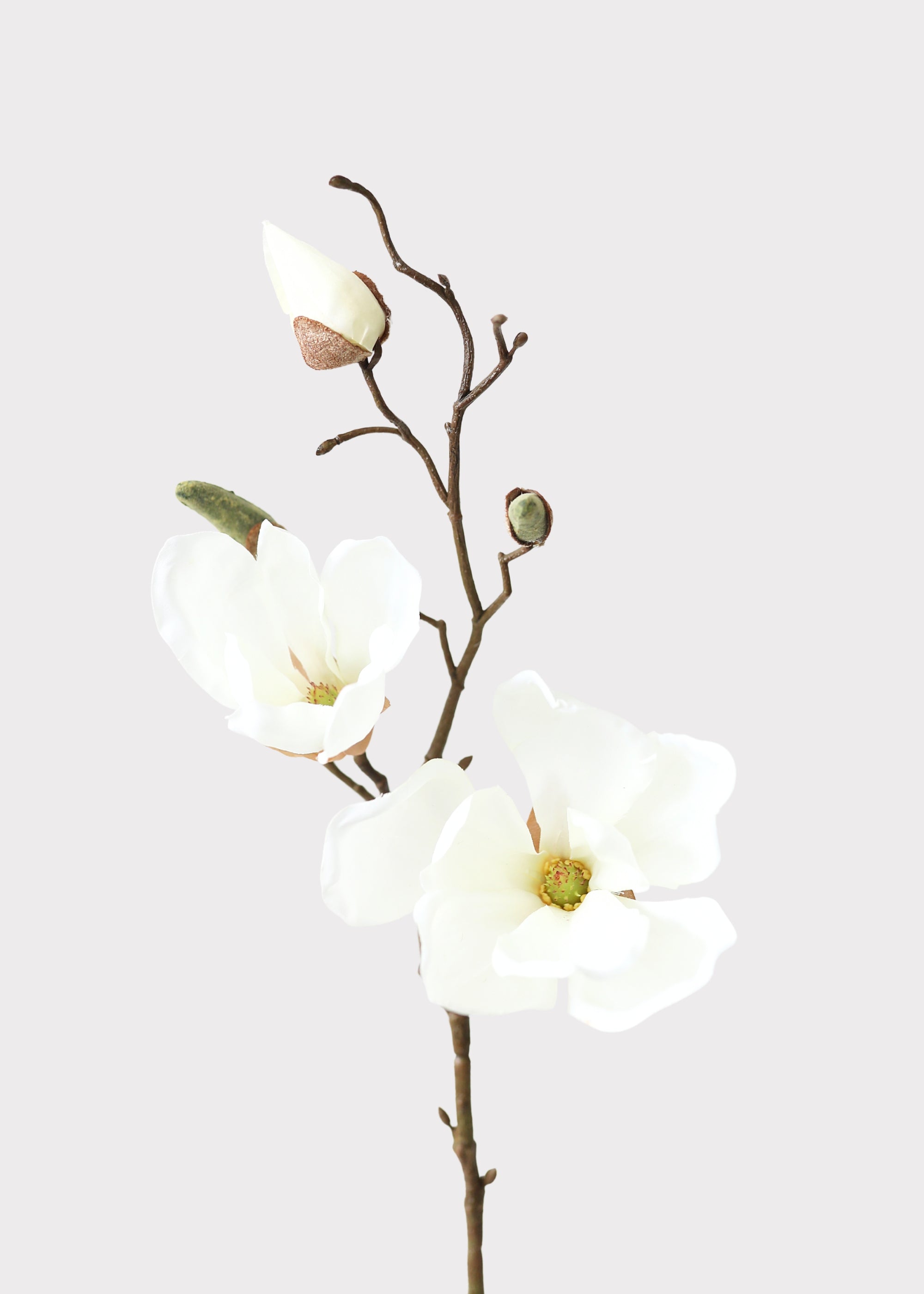 Cream Faux Magnolia Stem for Vase and Wedding Styling