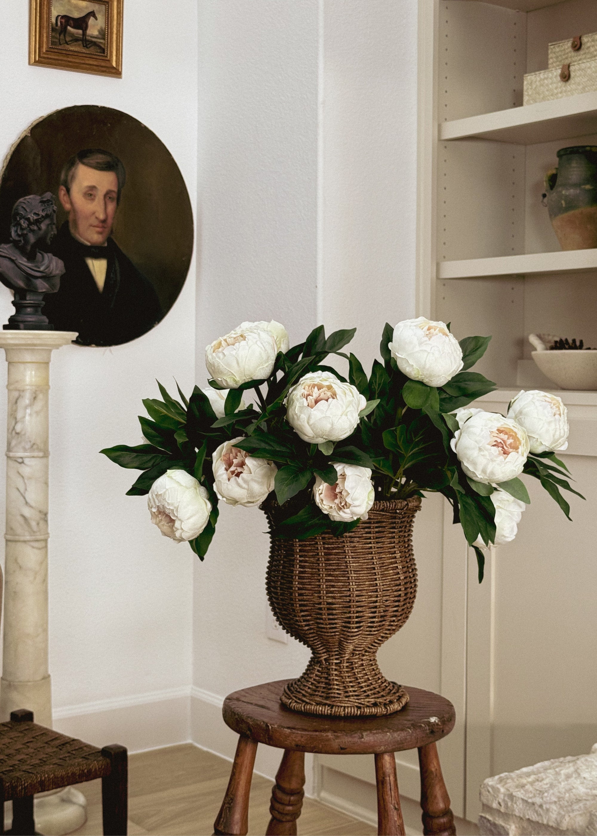 Cream Faux Peony Stem for Vase and Wedding Styling