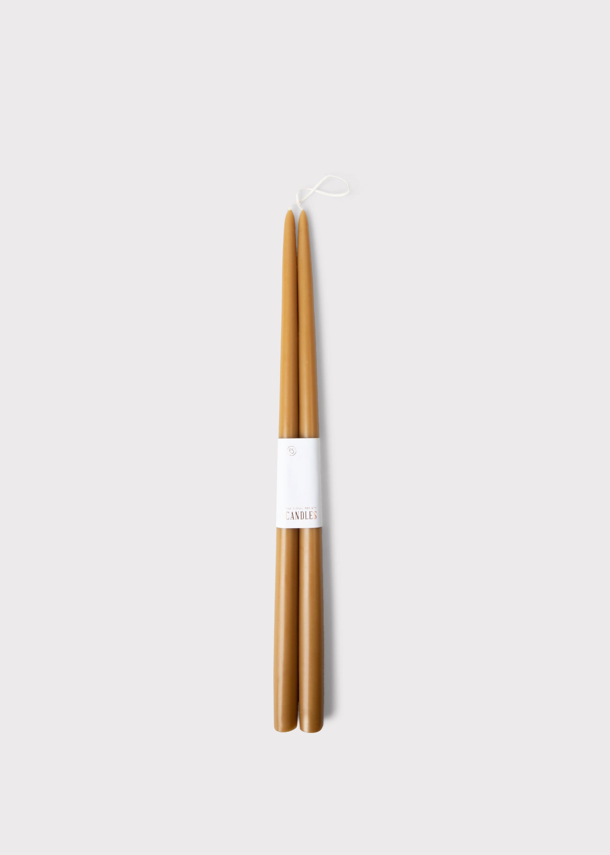Set 2 Dipped Taper Candles Caramel Hue for Tabletop Styling
