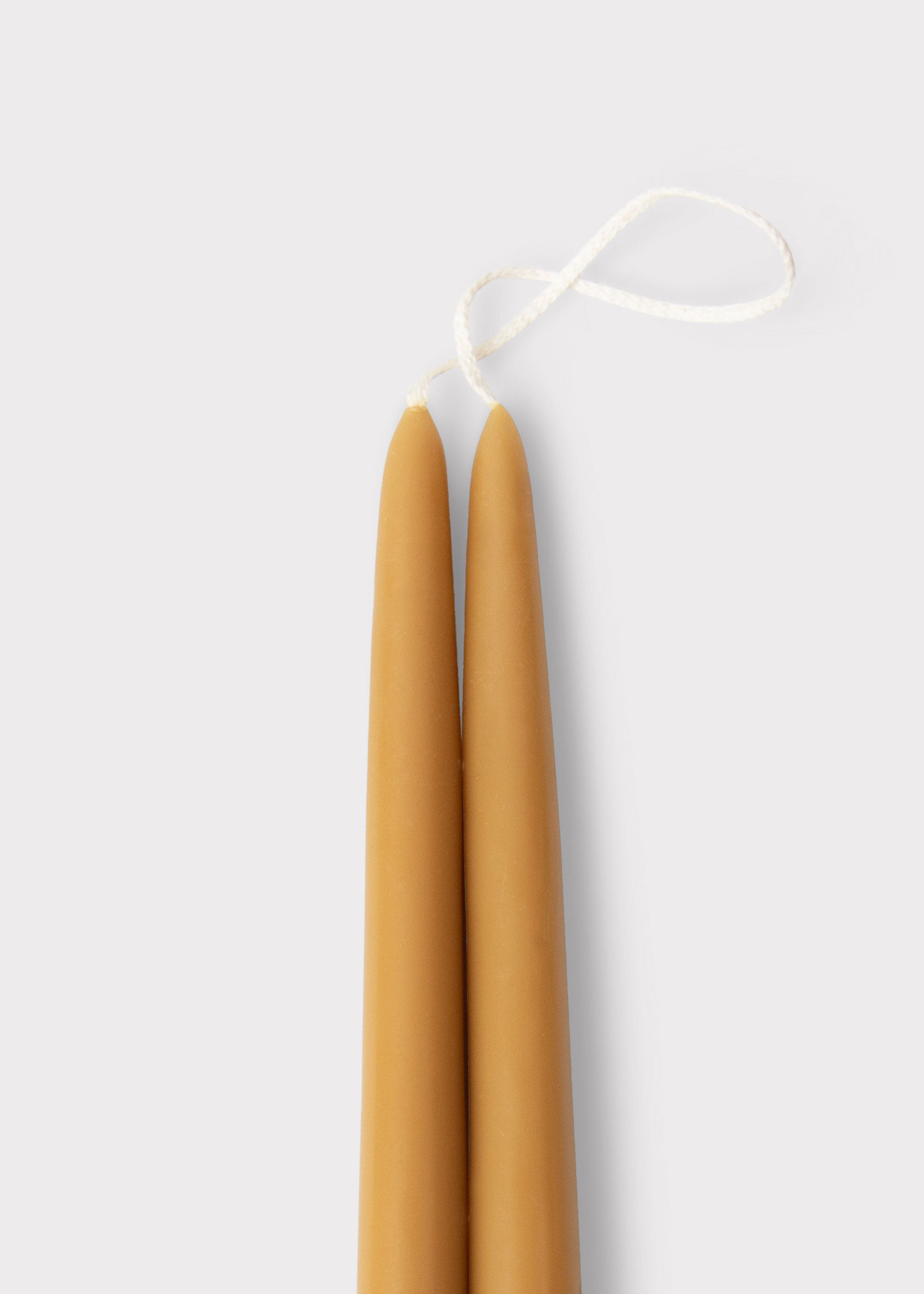 Set 2 Dipped Taper Candles Caramel Hue for Tabletop Styling