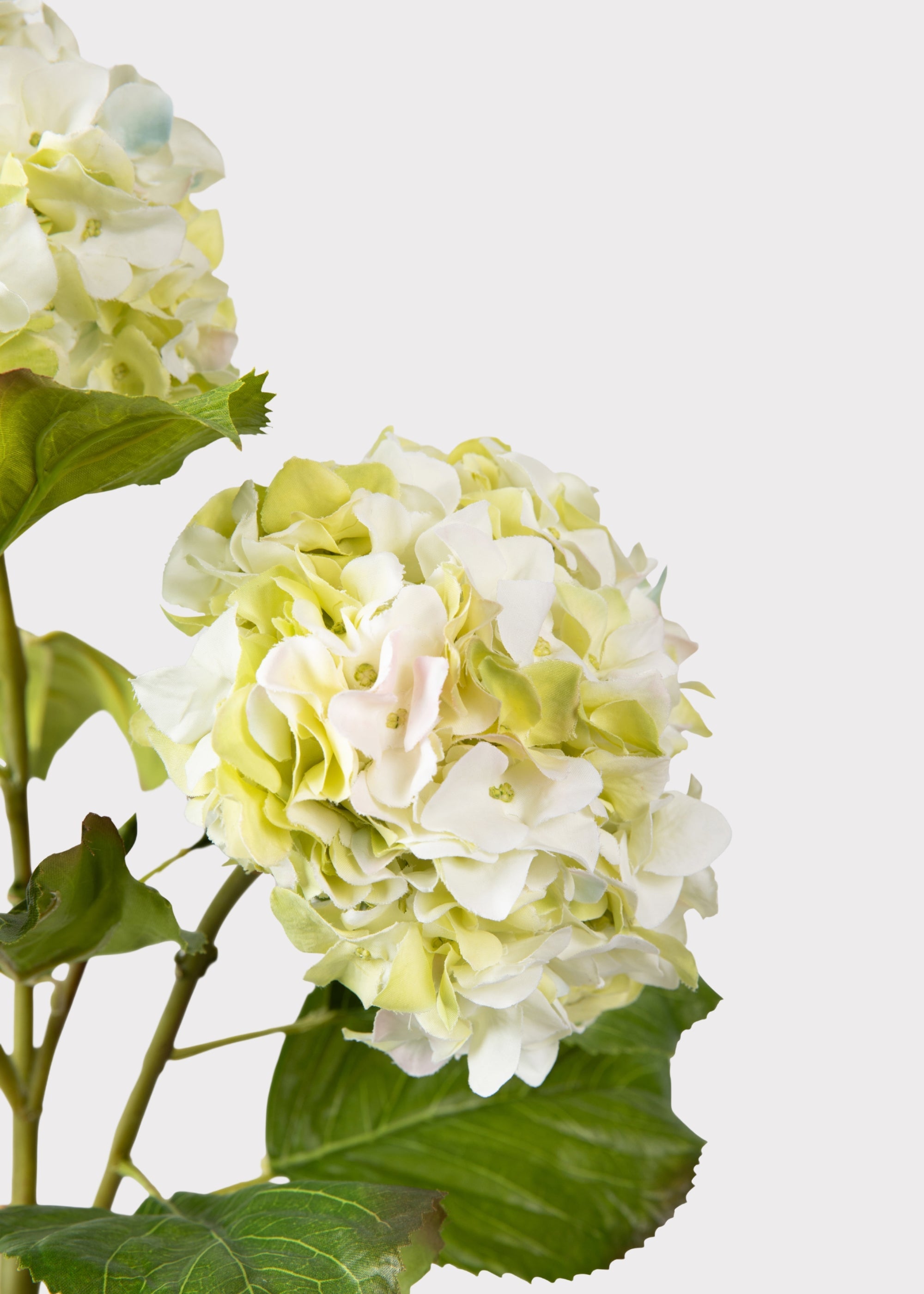 Cream Faux Hydrangea Branch for Vase Styling