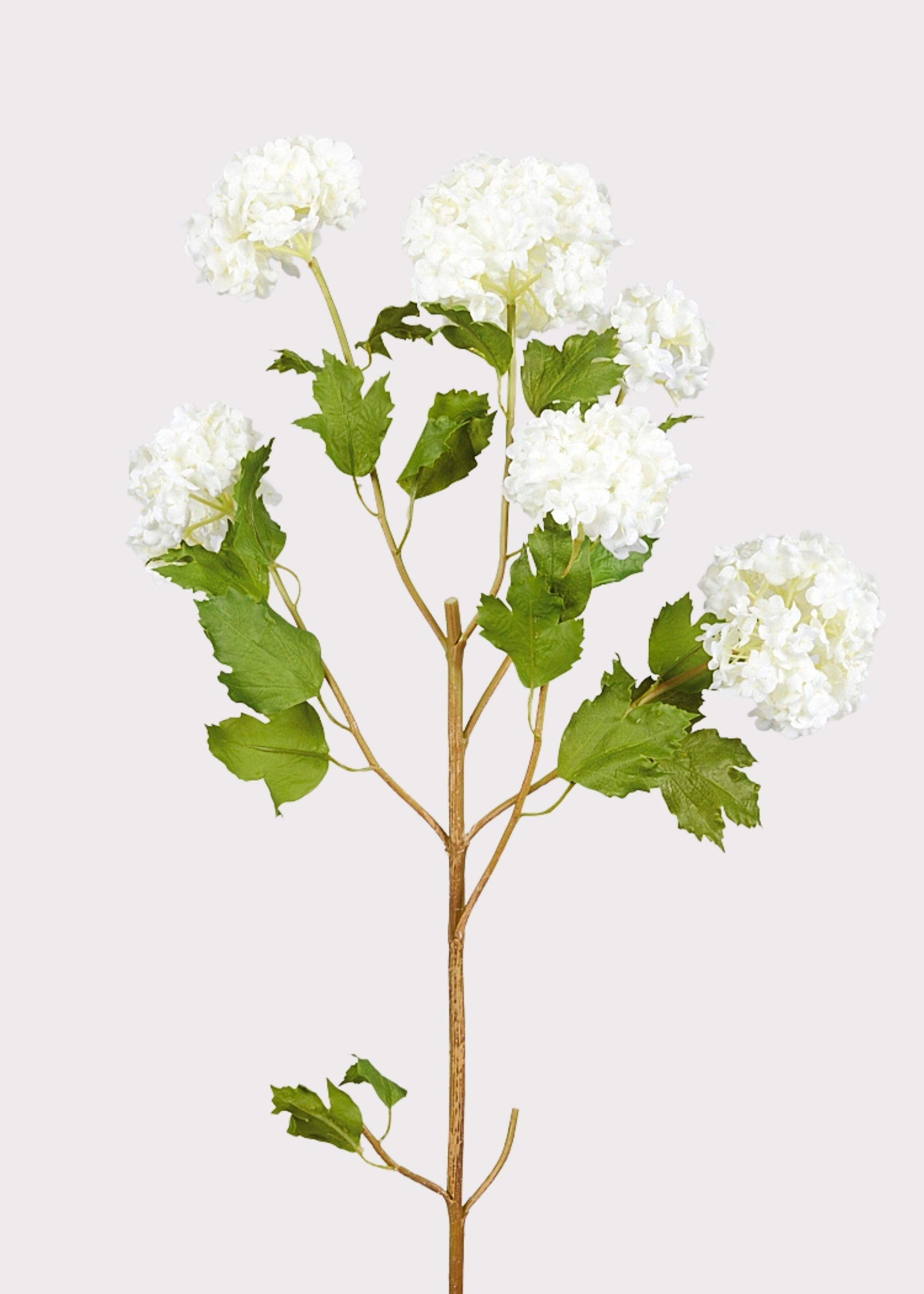 White Faux Hydrangea Stem for Vase Styling