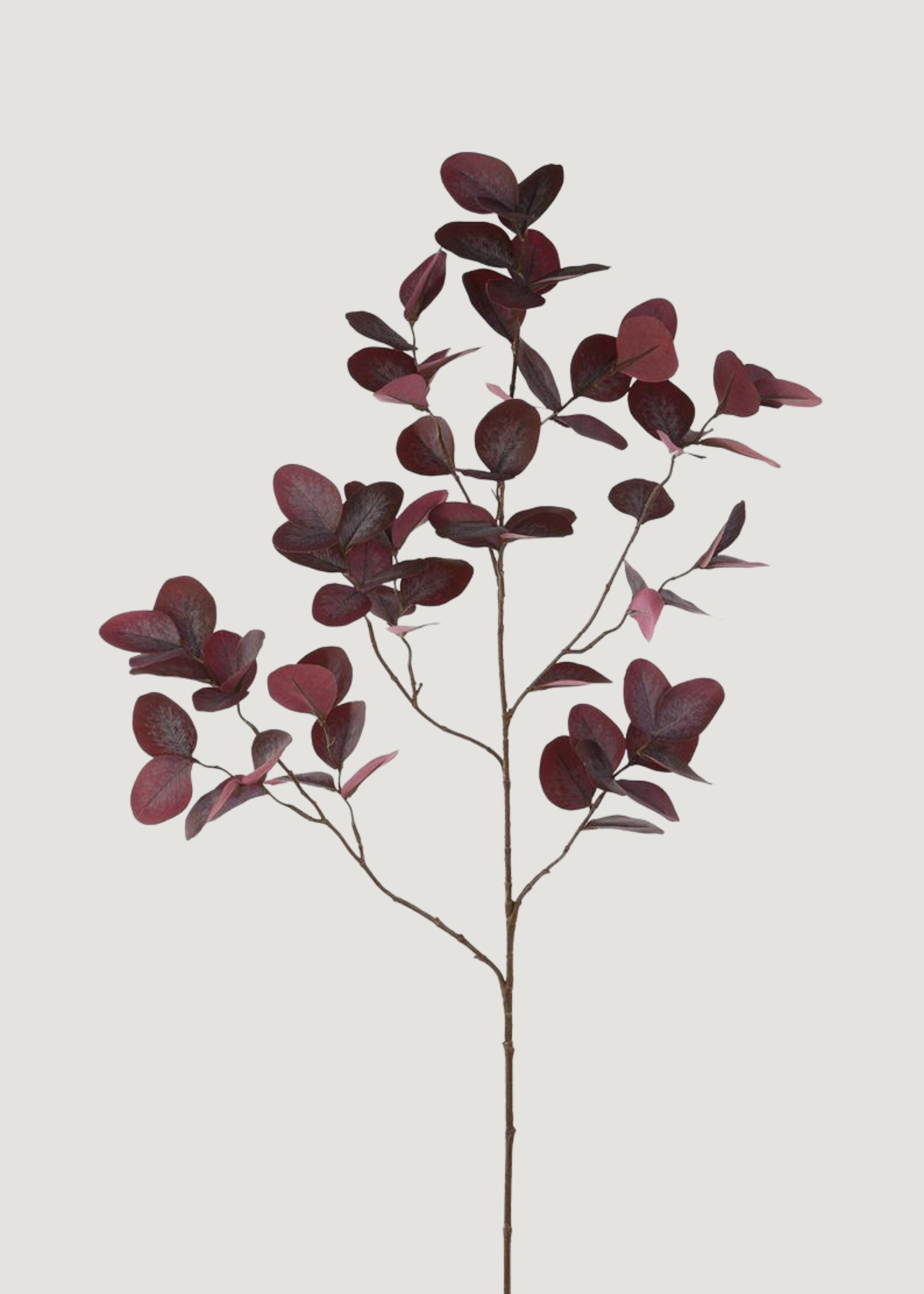 Burgundy Faux Eucalyptus Branch for Seasonal Vase Styling