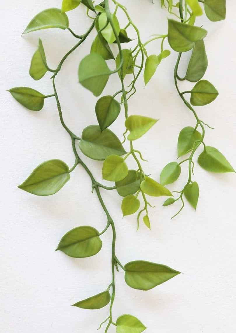 Faux Plants Hanging Philodendron Bush for Vase Styling