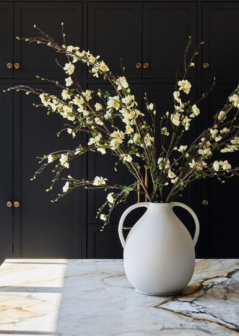 Cream Faux Cherry Blossom Branch for Vase Styling