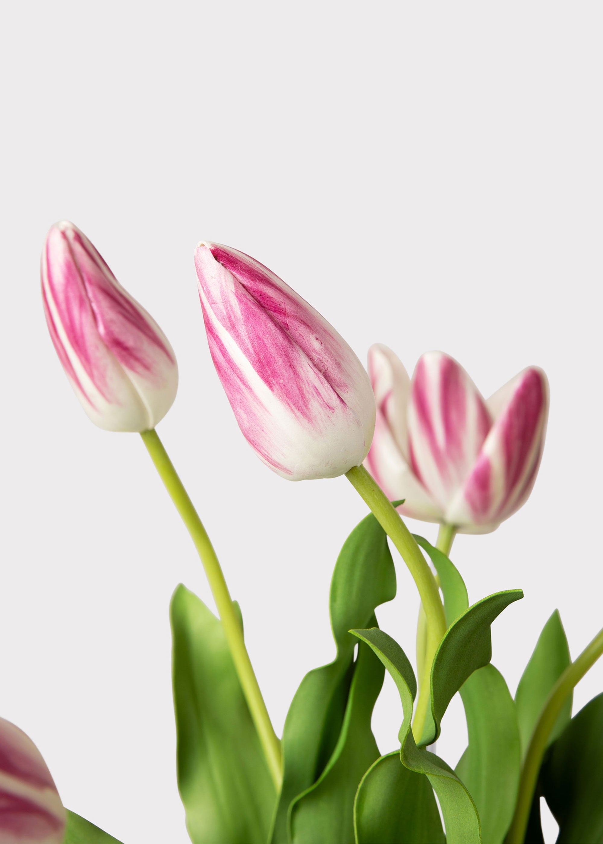 Mauve Faux Tulip Arrangement for Home Decor