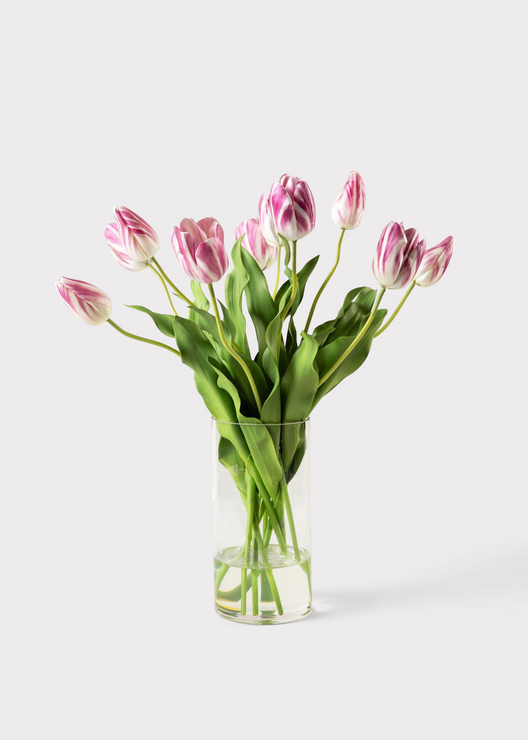 Mauve Faux Tulip Arrangement for Home Decor