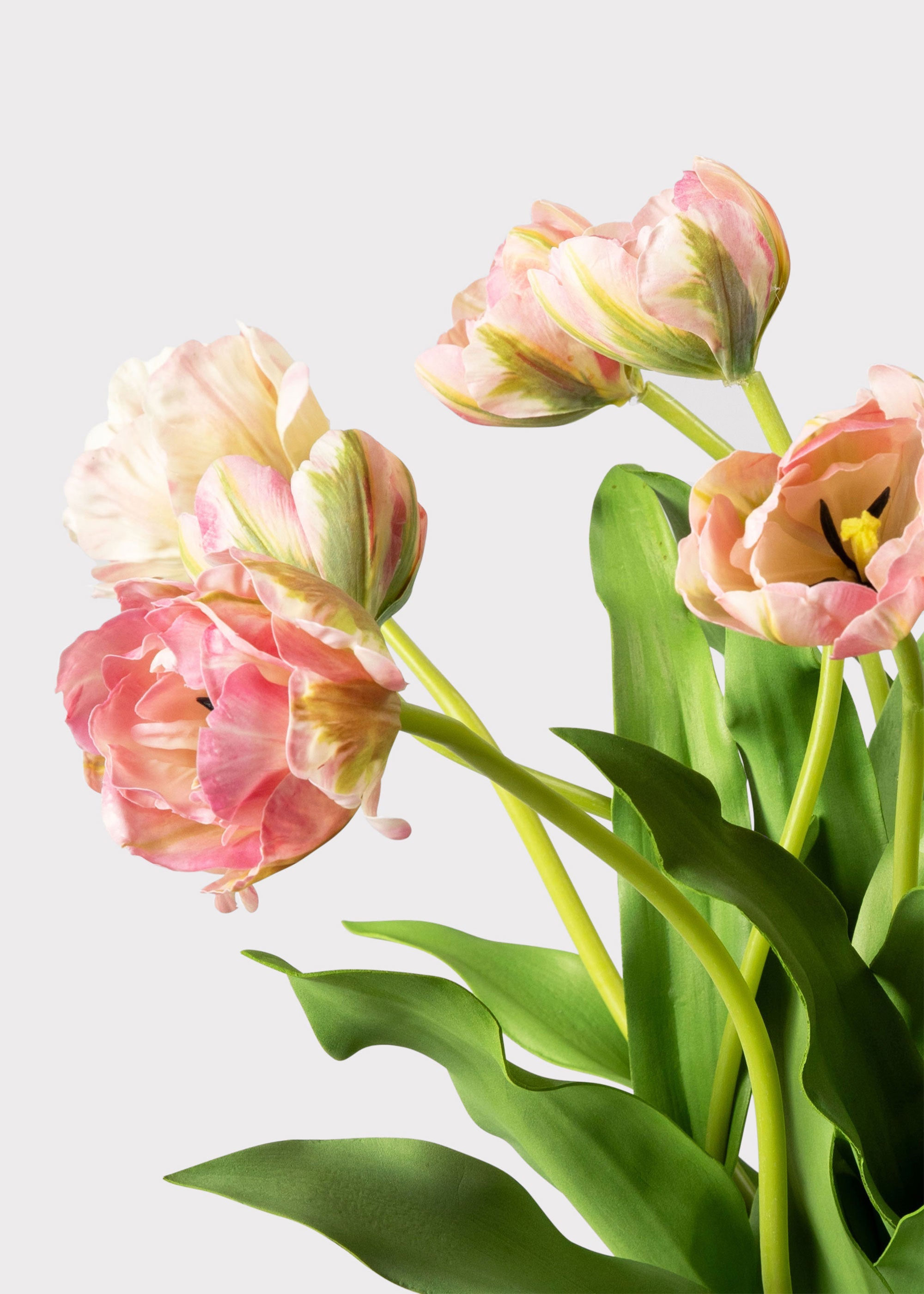 Mauve Faux Tulip Arrangement for Home Decor