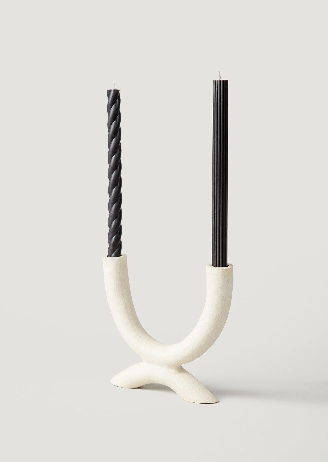 Pack 3 Taper Candles Black for Tabletop Styling