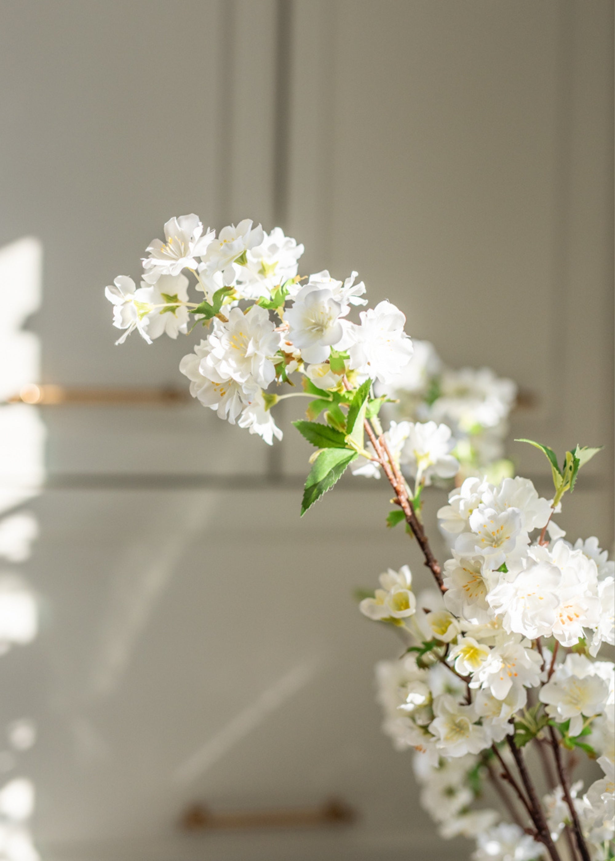 White Faux Cherry Blossom Branch for Vase and Wedding Styling