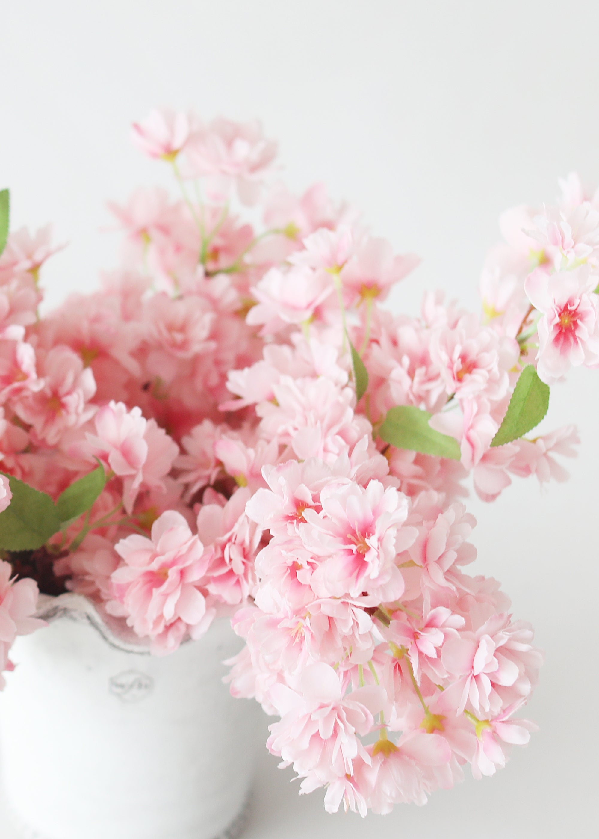 Pink Faux Cherry Blossom Branch for Vase Styling