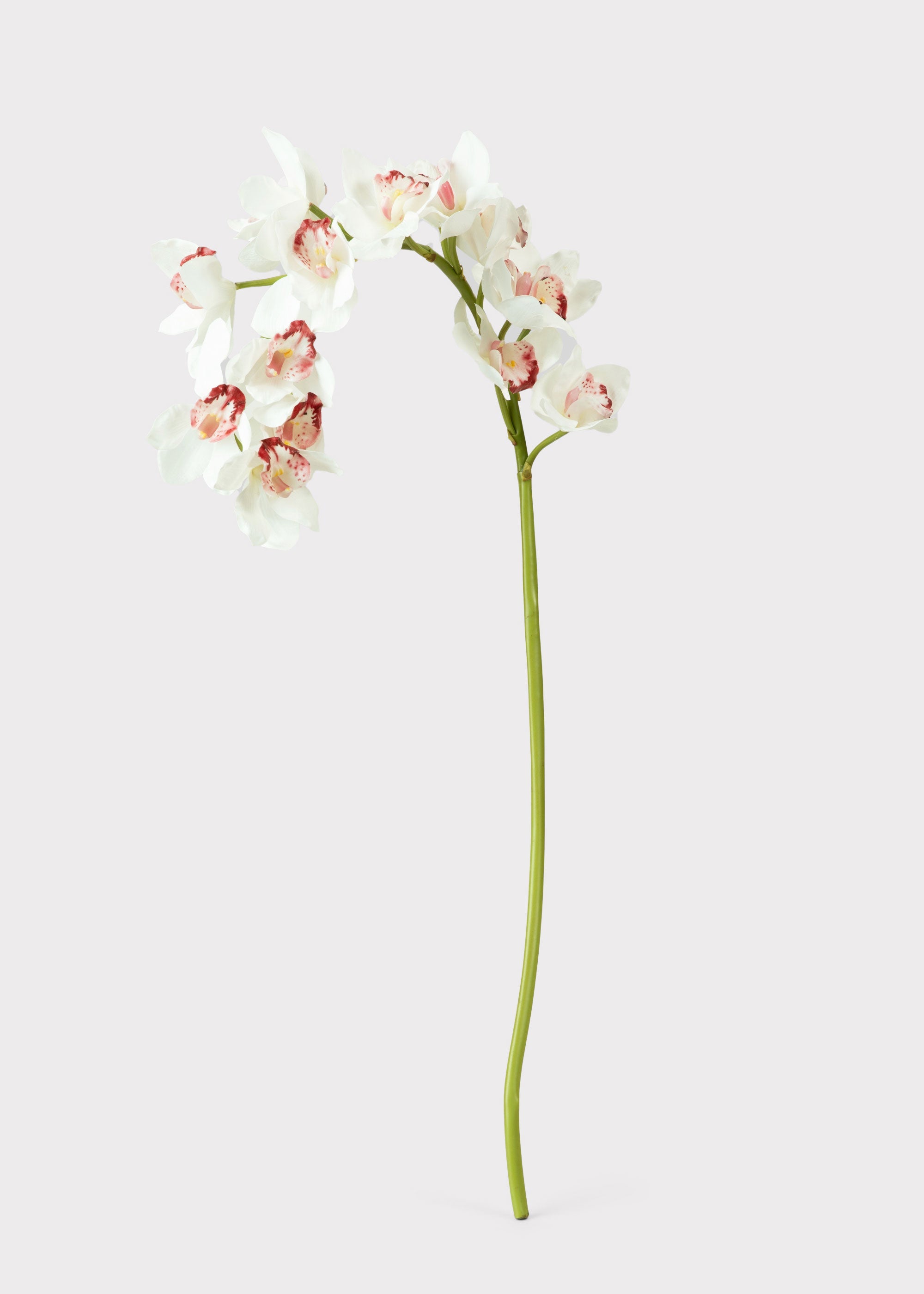 White Faux Orchid Stem for Vase Styling