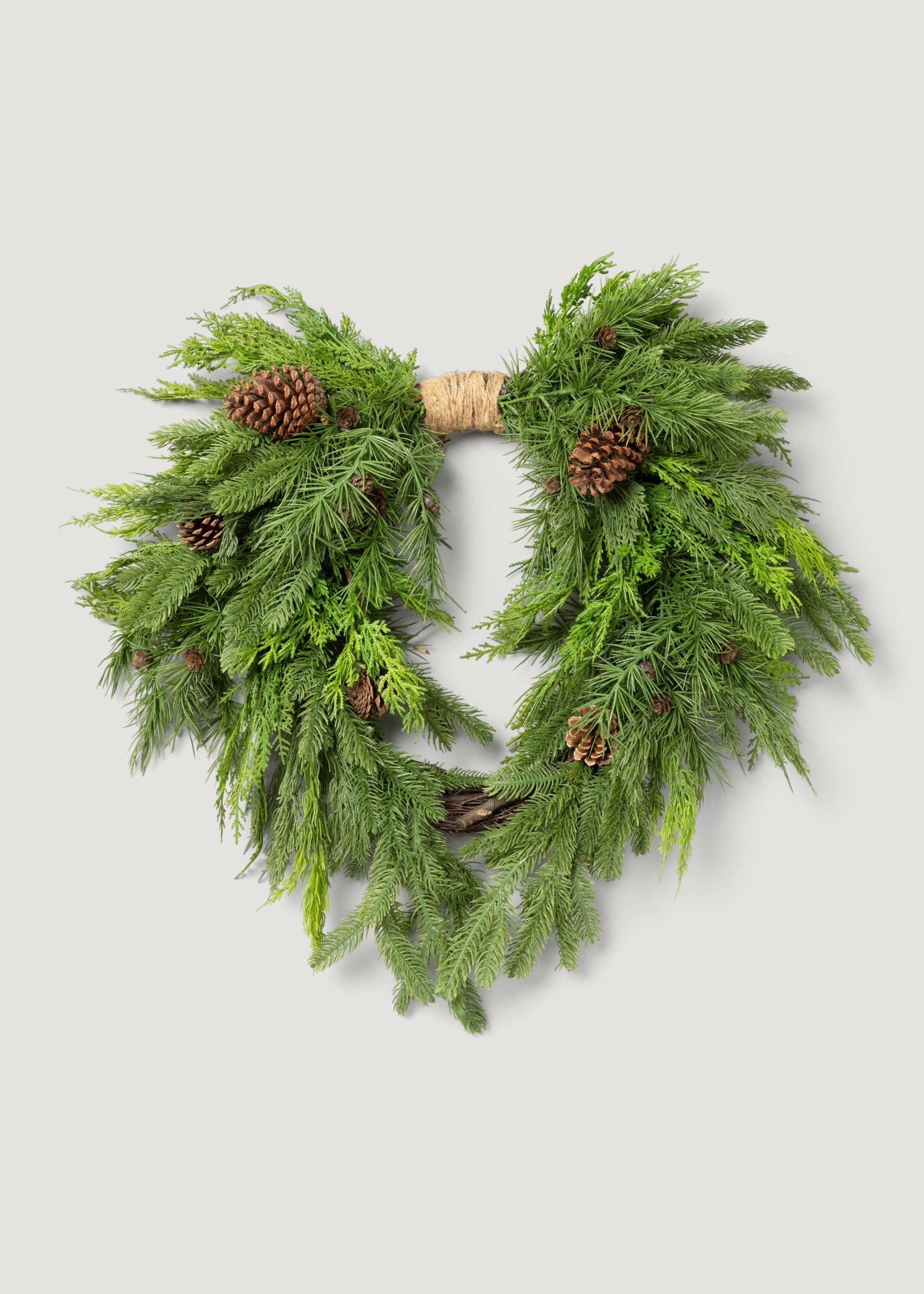 Real Touch Pine Wreath for Door and Wall Decor