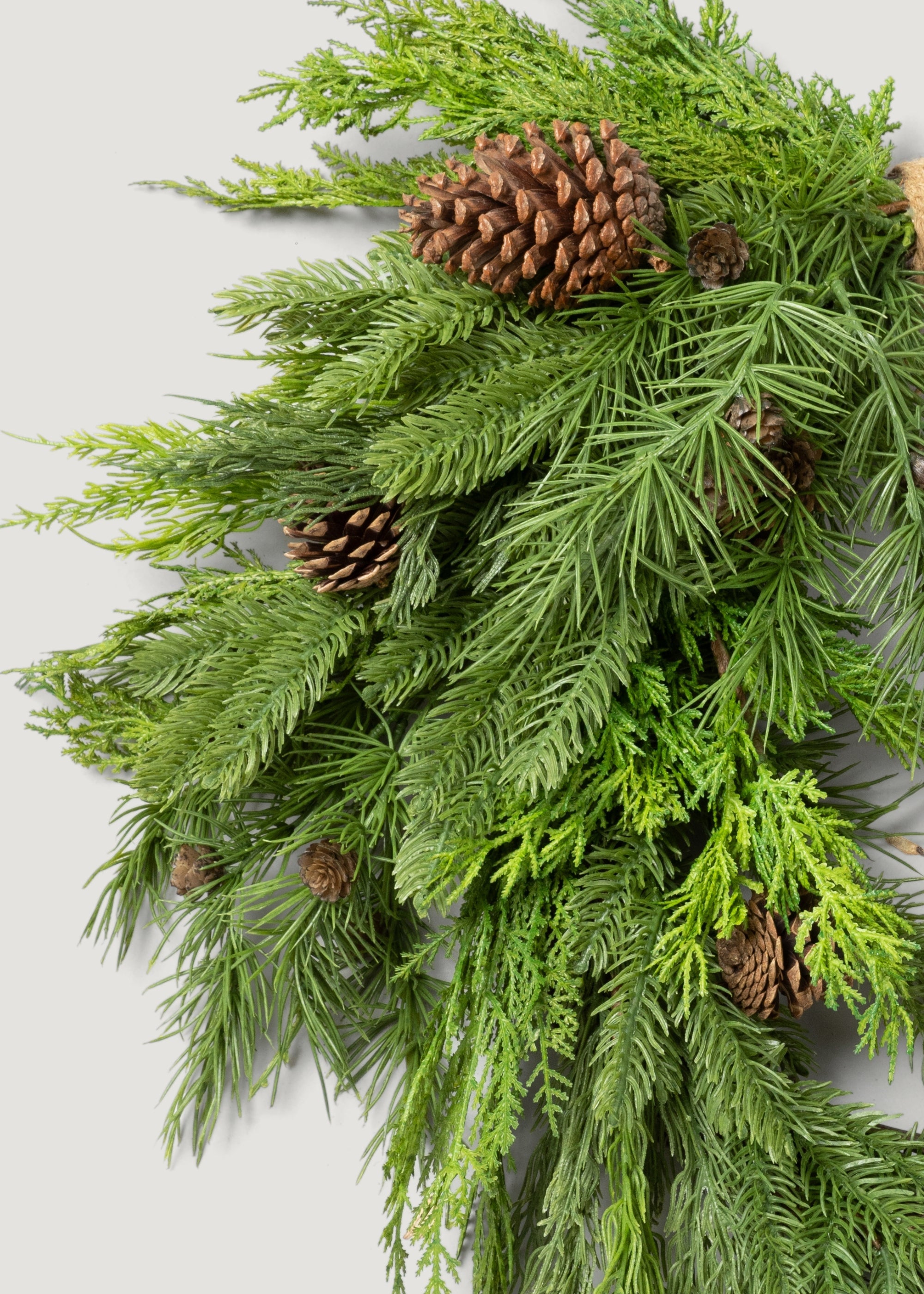 Real Touch Pine Wreath for Door and Wall Decor