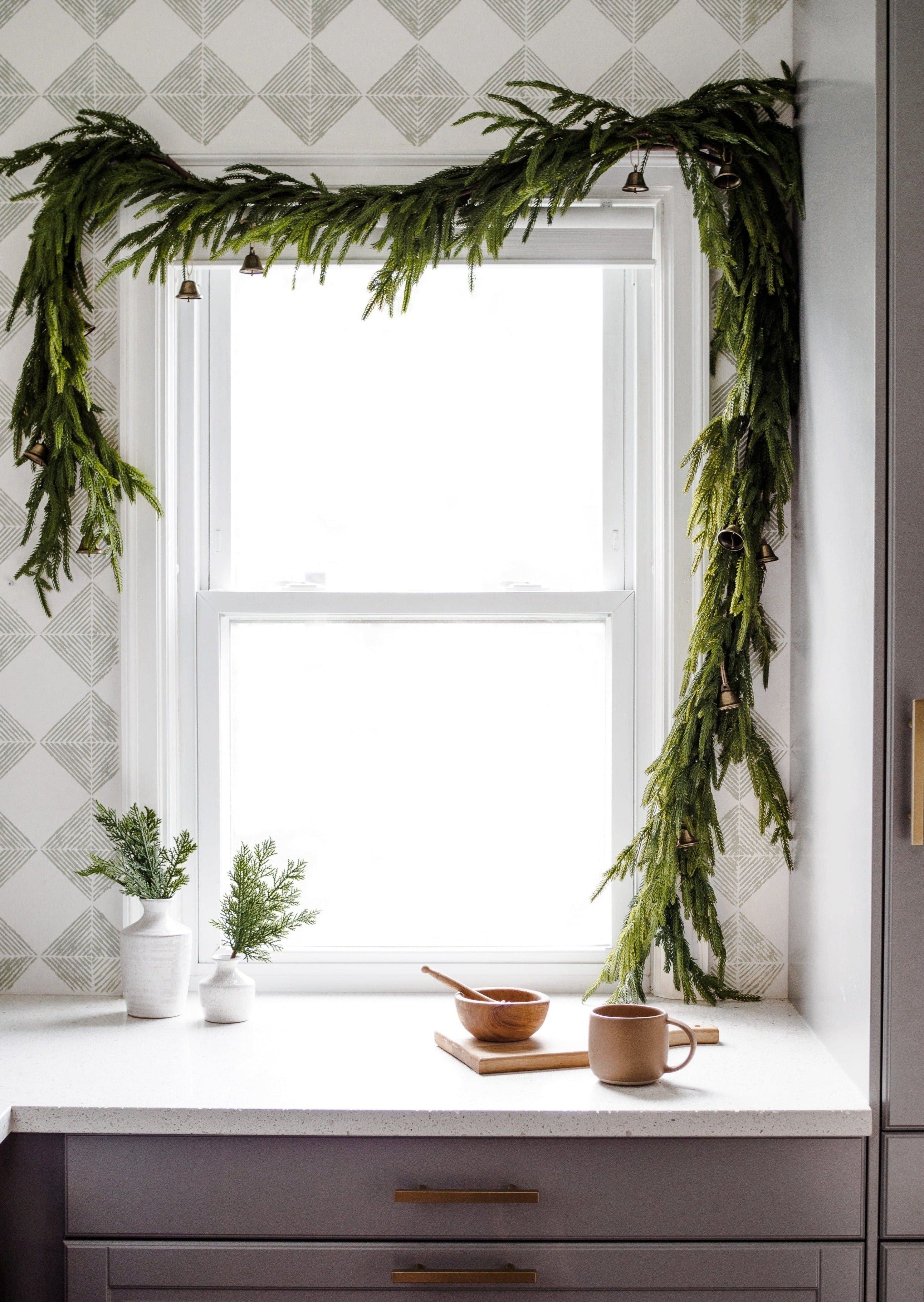 Real Touch Pine Garland for Mantels and Seasonal Decor